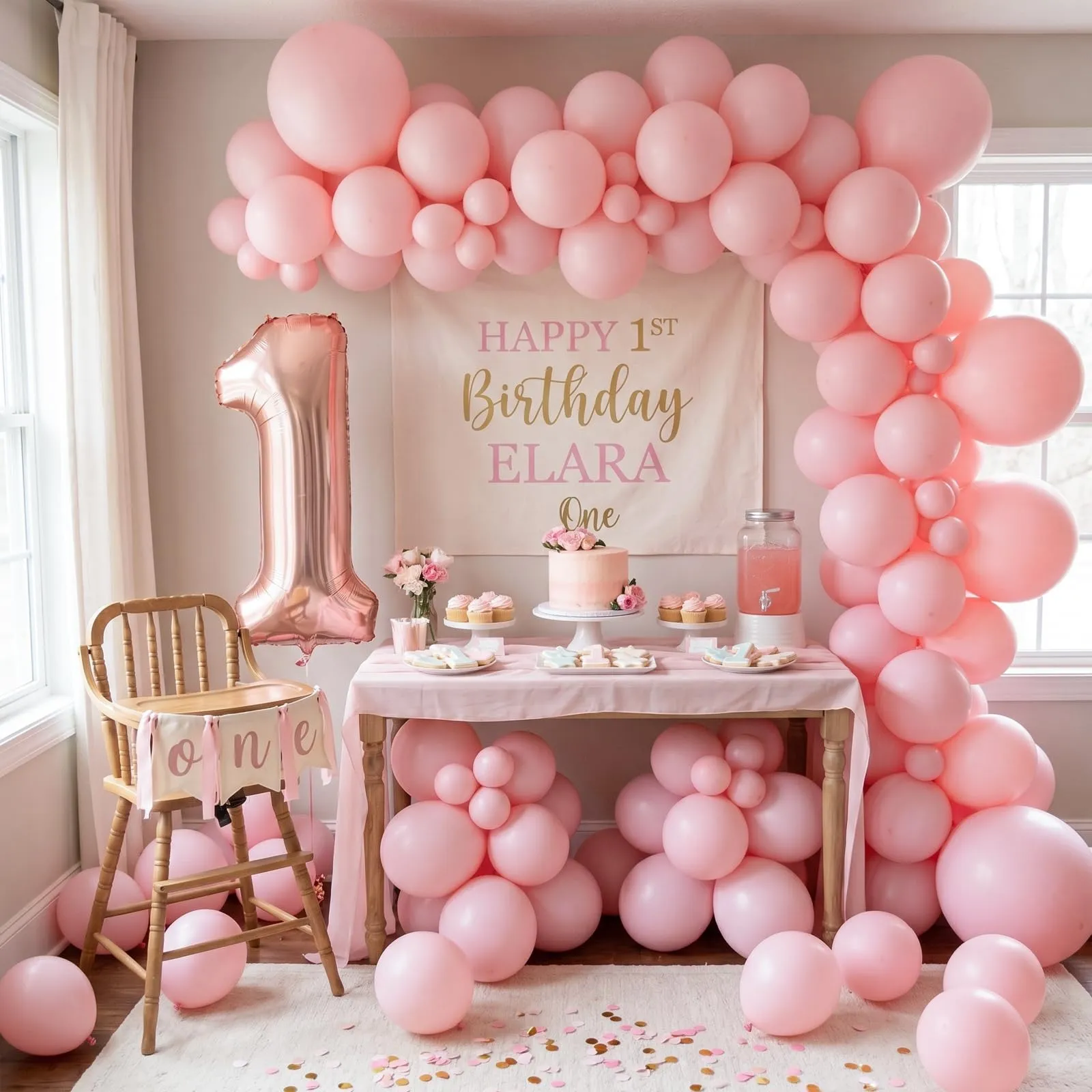 balloon garland Palloncini Rosa Pastello, 100 Pezzi, 12 Pollici - immagine 8