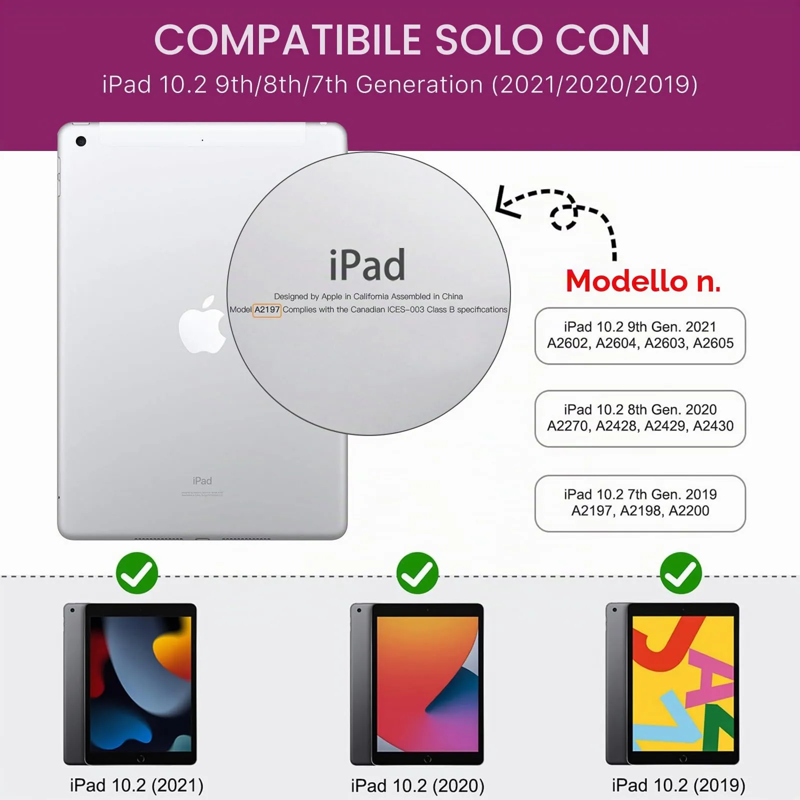 MoKo Cover per iPad 9a/8a/7a Generazione 10,2 Pollici con Portapenna - immagine 2