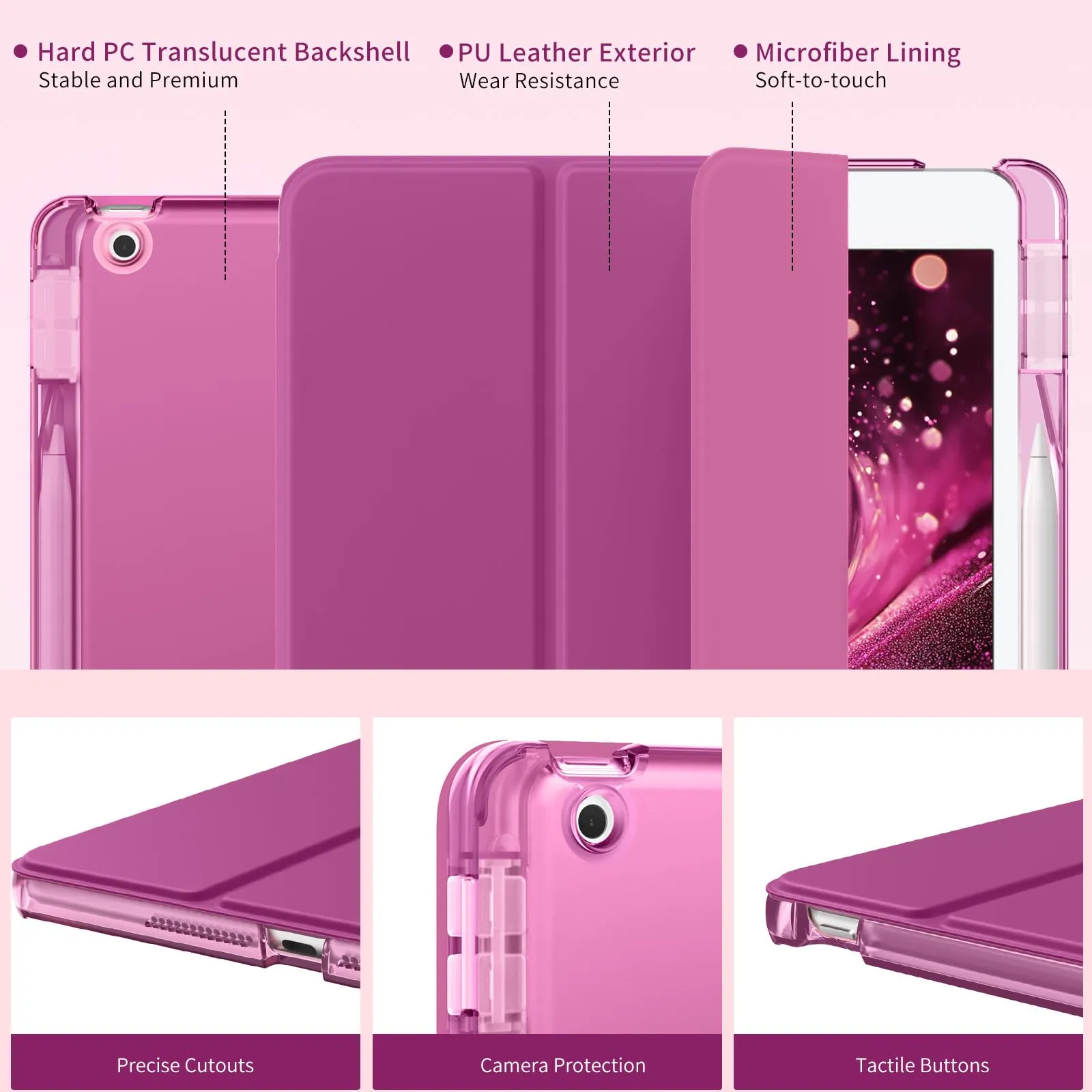 MoKo Cover per iPad 9a/8a/7a Generazione 10,2 Pollici con Portapenna - immagine 3