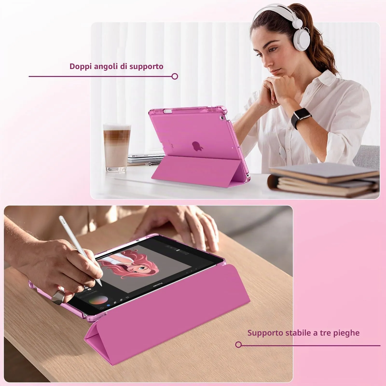 MoKo Cover per iPad 9a/8a/7a Generazione 10,2 Pollici con Portapenna - immagine 4