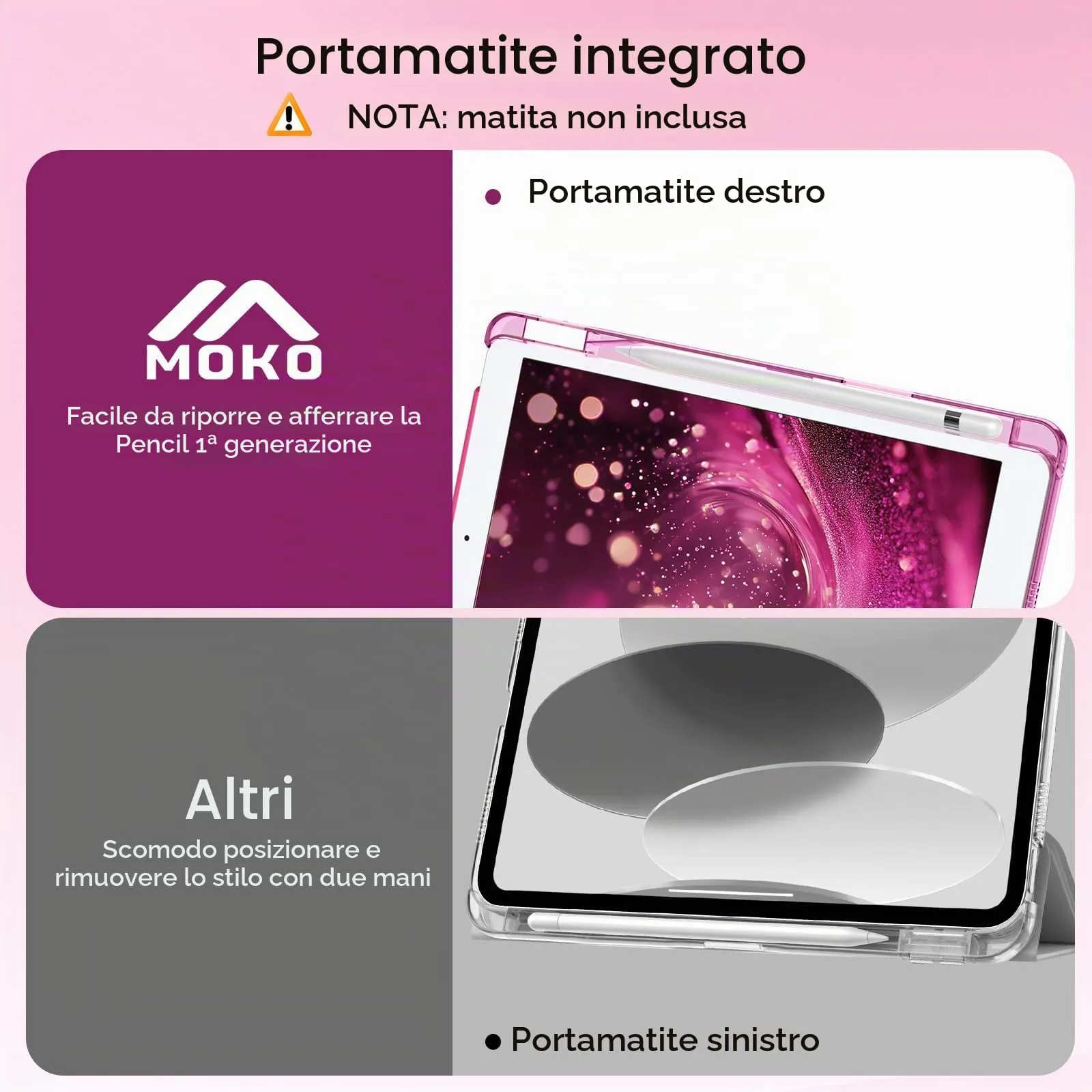 MoKo Cover per iPad 9a/8a/7a Generazione 10,2 Pollici con Portapenna - immagine 6