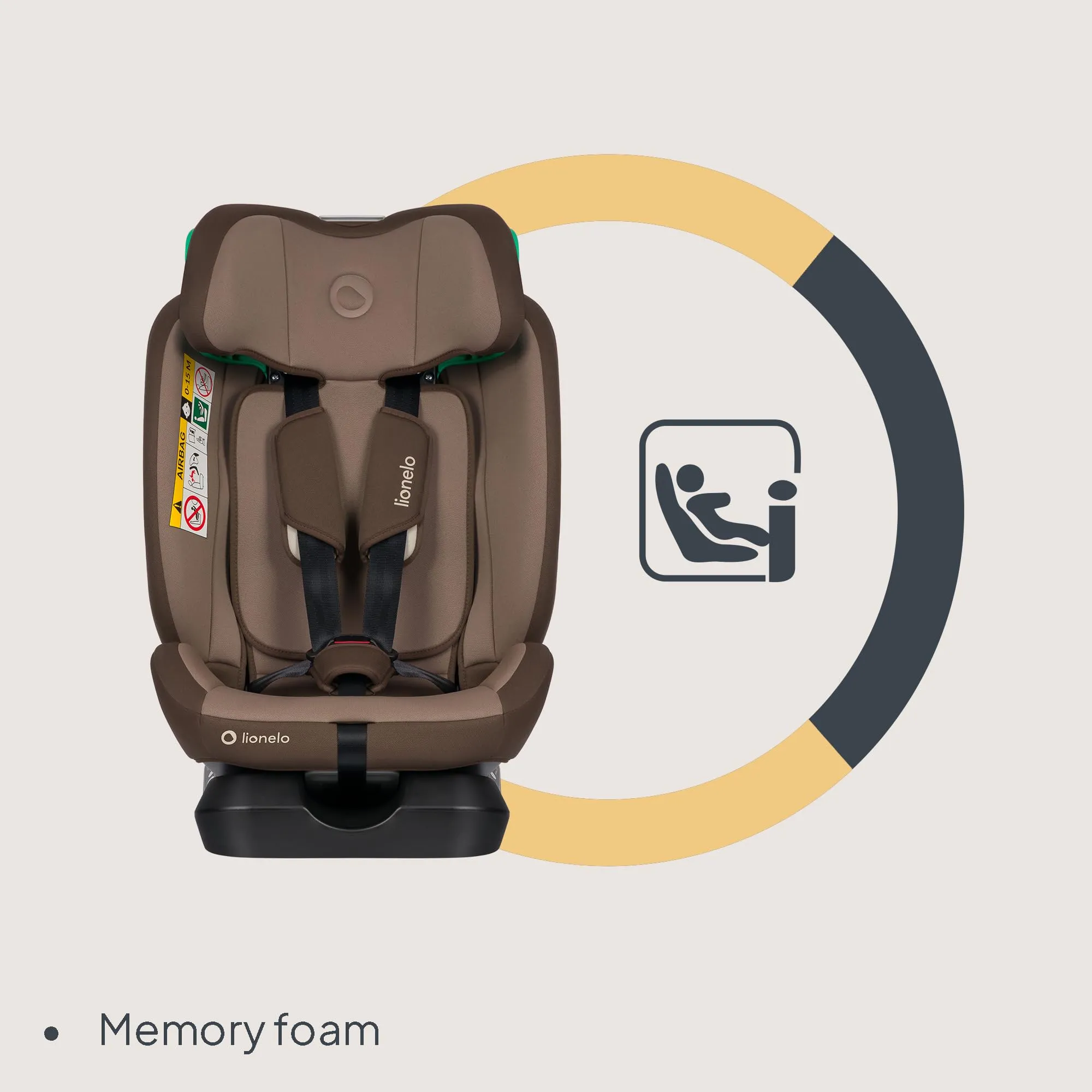 Lionelo Aart i-Size Seggiolino Auto Bambini 0-12 anni R129 - immagine 3