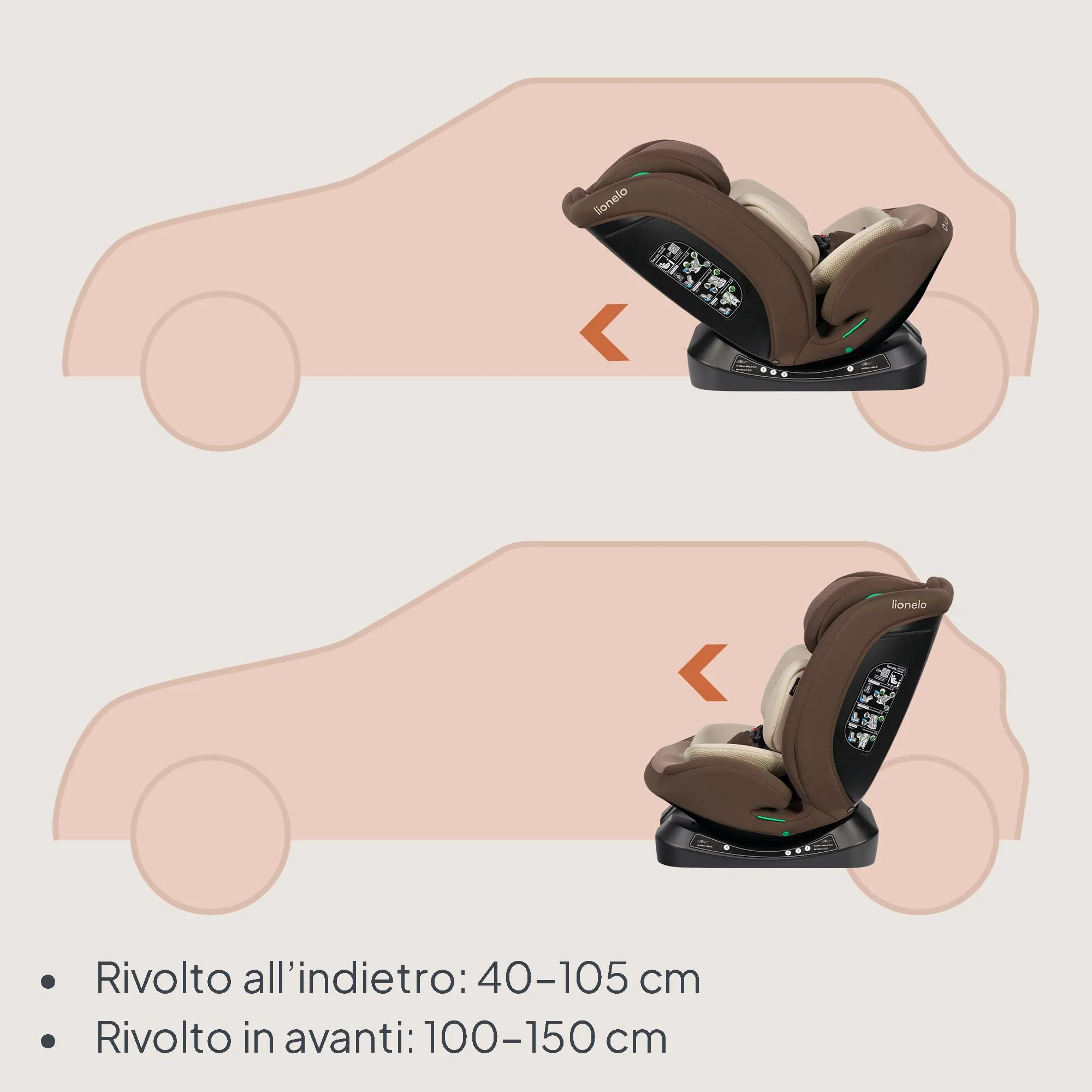 Lionelo Aart i-Size Seggiolino Auto Bambini 0-12 anni R129 - immagine 5