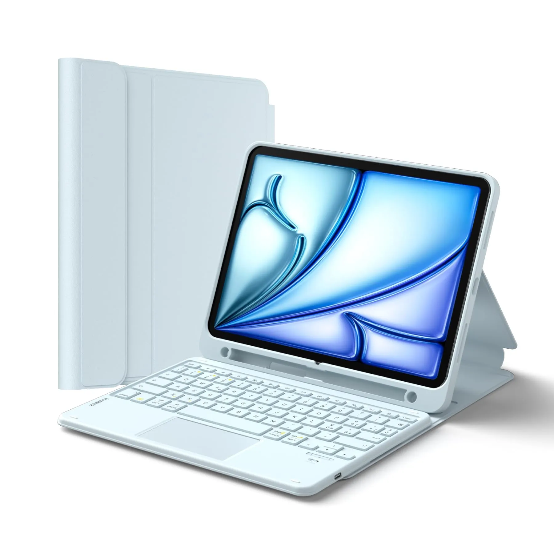 Inateck Custodia Tastiera Bluetooth per iPad 11" A16, 10ª Gen 10.9", Air 11 M4/M3/M2, Air 6/5/4, Pro 11 - immagine 1