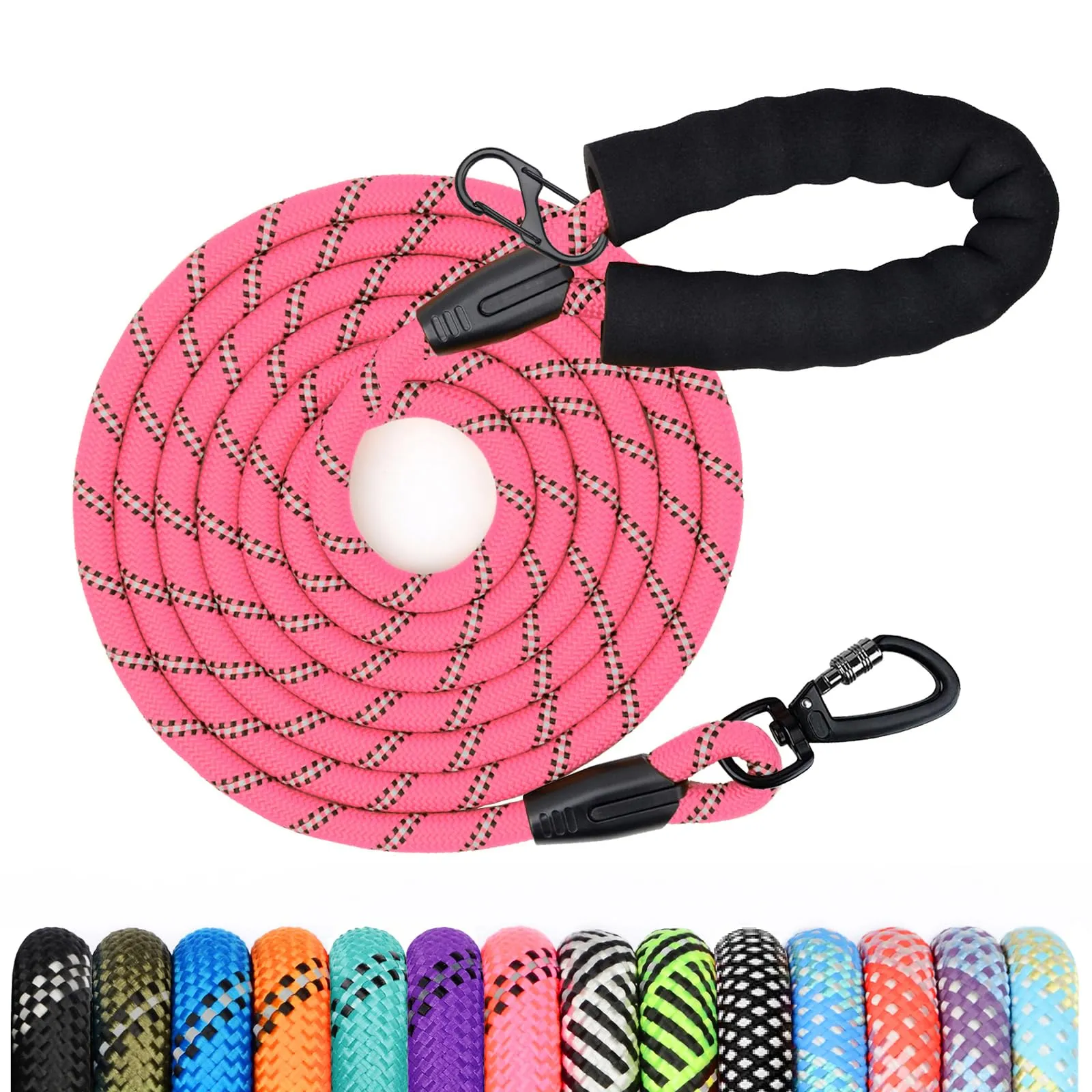 Wodondog Guinzaglio per cani 2m x 1.2cm Rosa - immagine 1