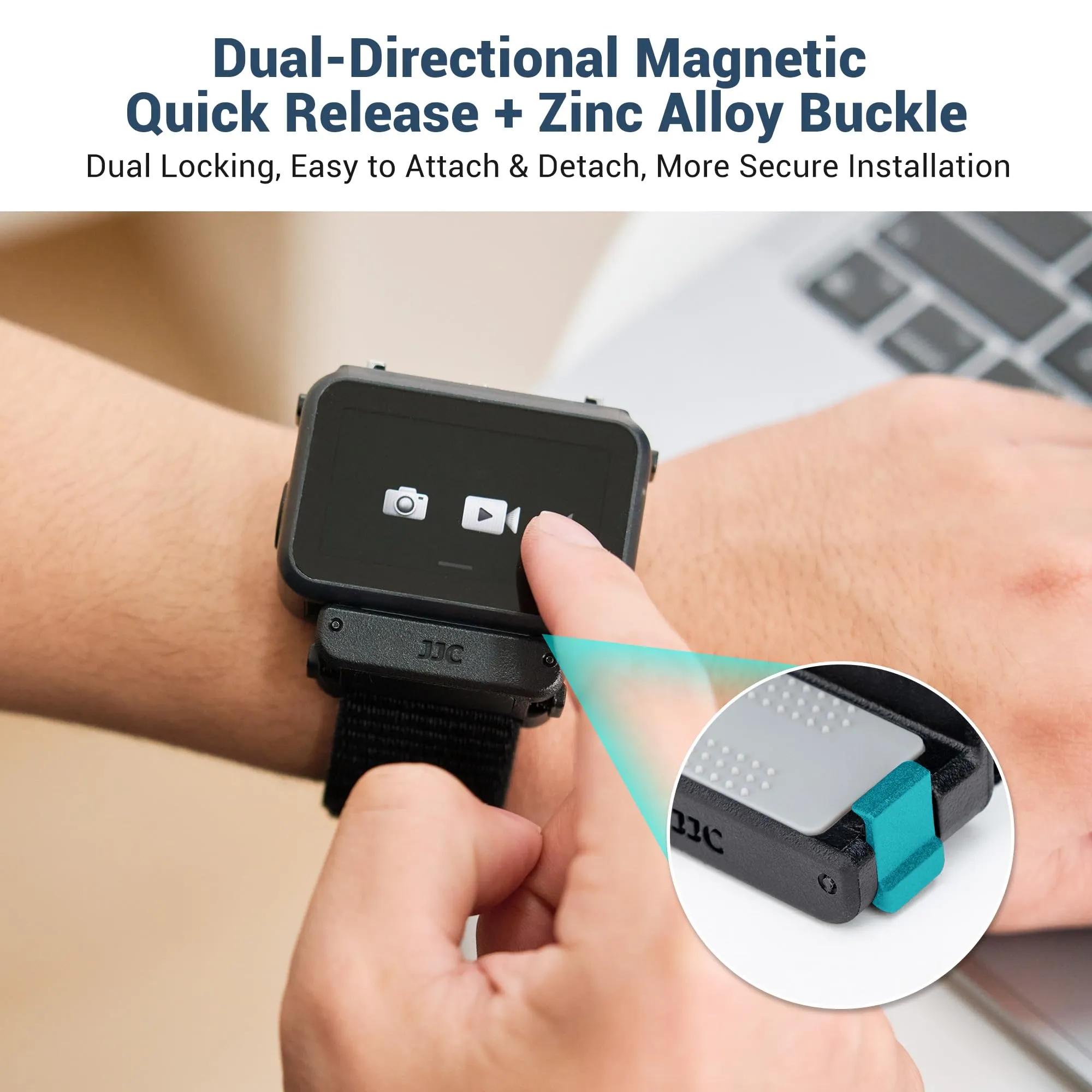 JJC Osmo Nano Supporto Magnetico da Polso per Vision Dock - immagine 5
