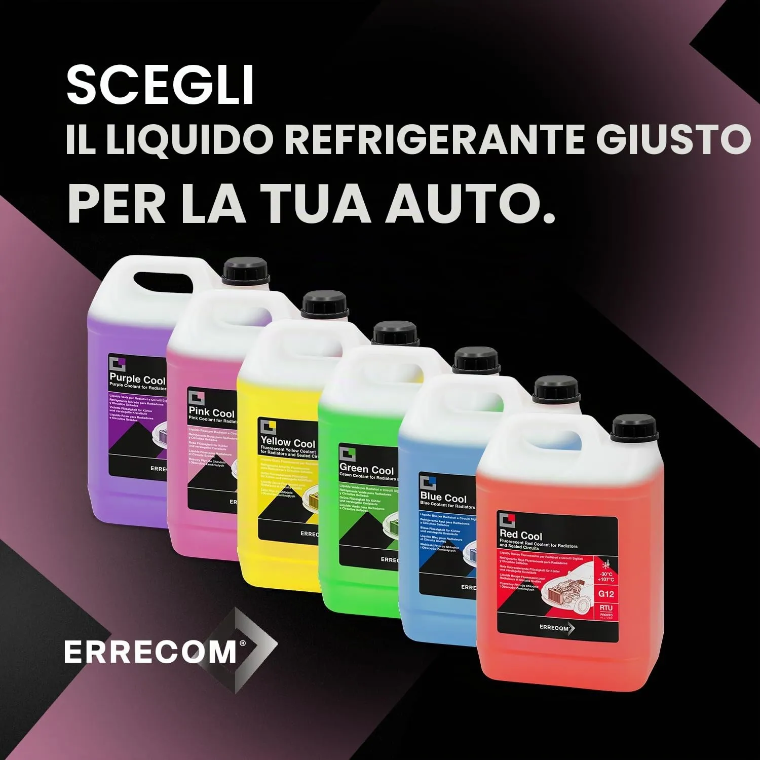 ERRECOM Pink Cool Liquido Radiatore Rosa G12+, G12++ Si-Oat, Pronto all’Uso, 5 Litri - immagine 7