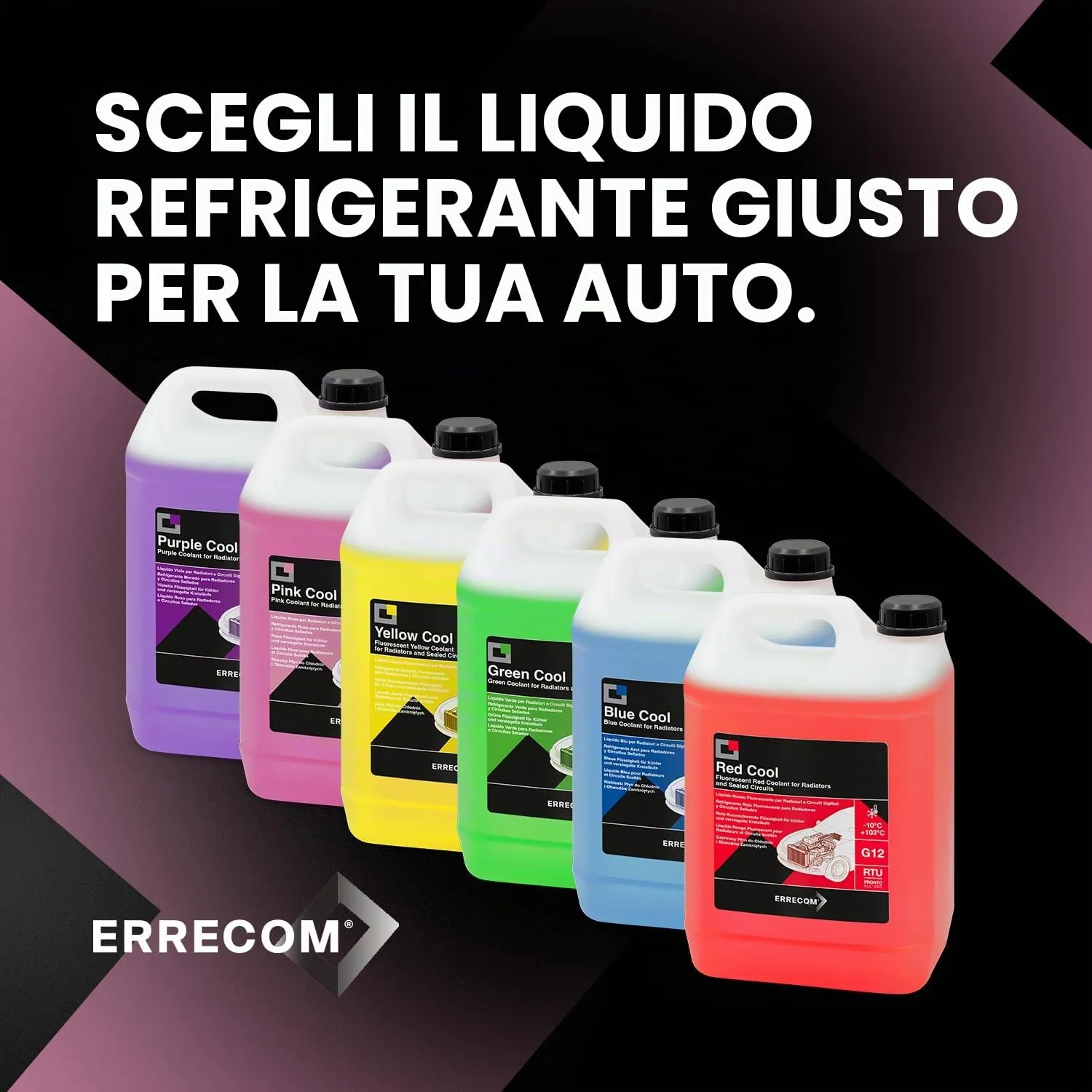 ERRECOM Pink Cool Liquido Radiatore Rosa G12+, G12++, Si-OAT, Pronto all’Uso, 5 Litri - immagine 7