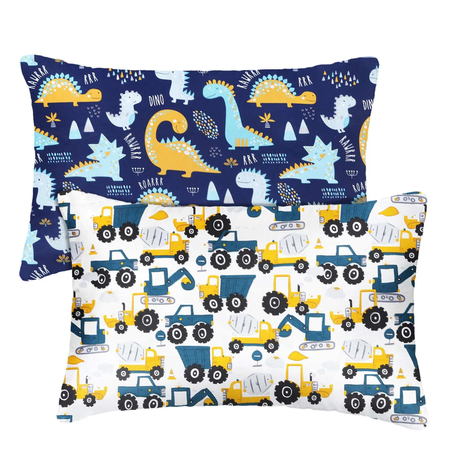 Vicloon Federe per Cuscini per Bambini, 100% Cotone, 40x60 cm, Modello Dinosauro, Set da 2 Pezzi - immagine 1