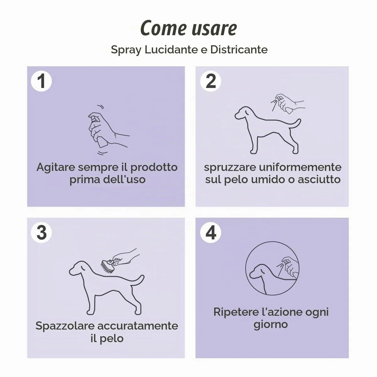 Yuup Spray Scioglinodi Lucidante e Districante Bifasico con Bamboo e Semi di Lino per Cane e Gatto, 300 ml - immagine 3