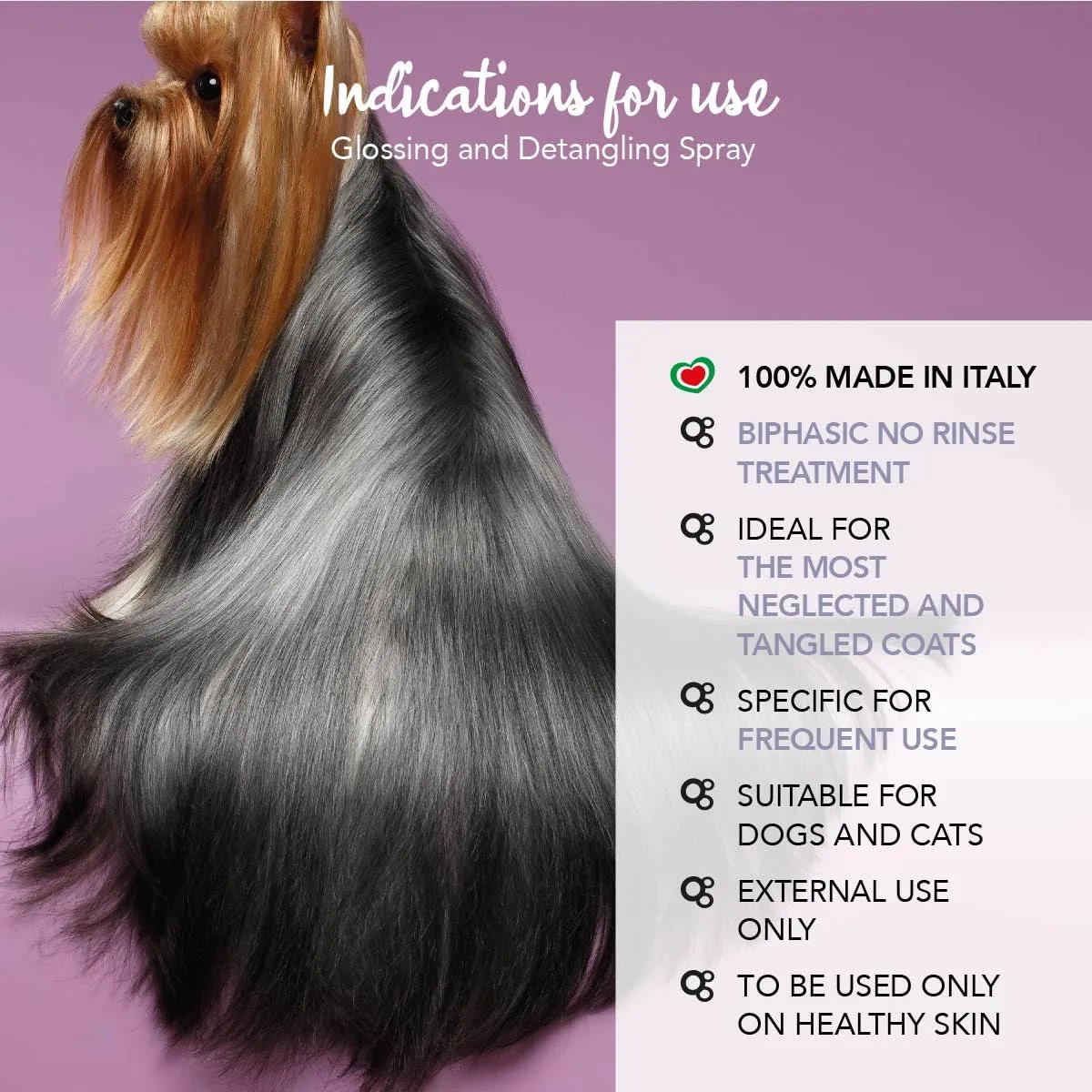 Yuup Spray Scioglinodi Lucidante e Districante Bifasico con Bamboo e Semi di Lino per Cane e Gatto, 300 ml - immagine 5