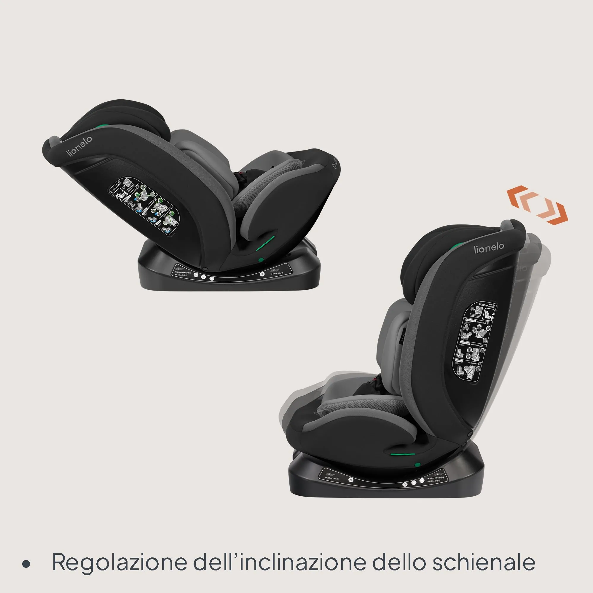 Lionelo Aart i-Size Seggiolino Auto Bambini 0-12 anni, Norma R129 - immagine 6