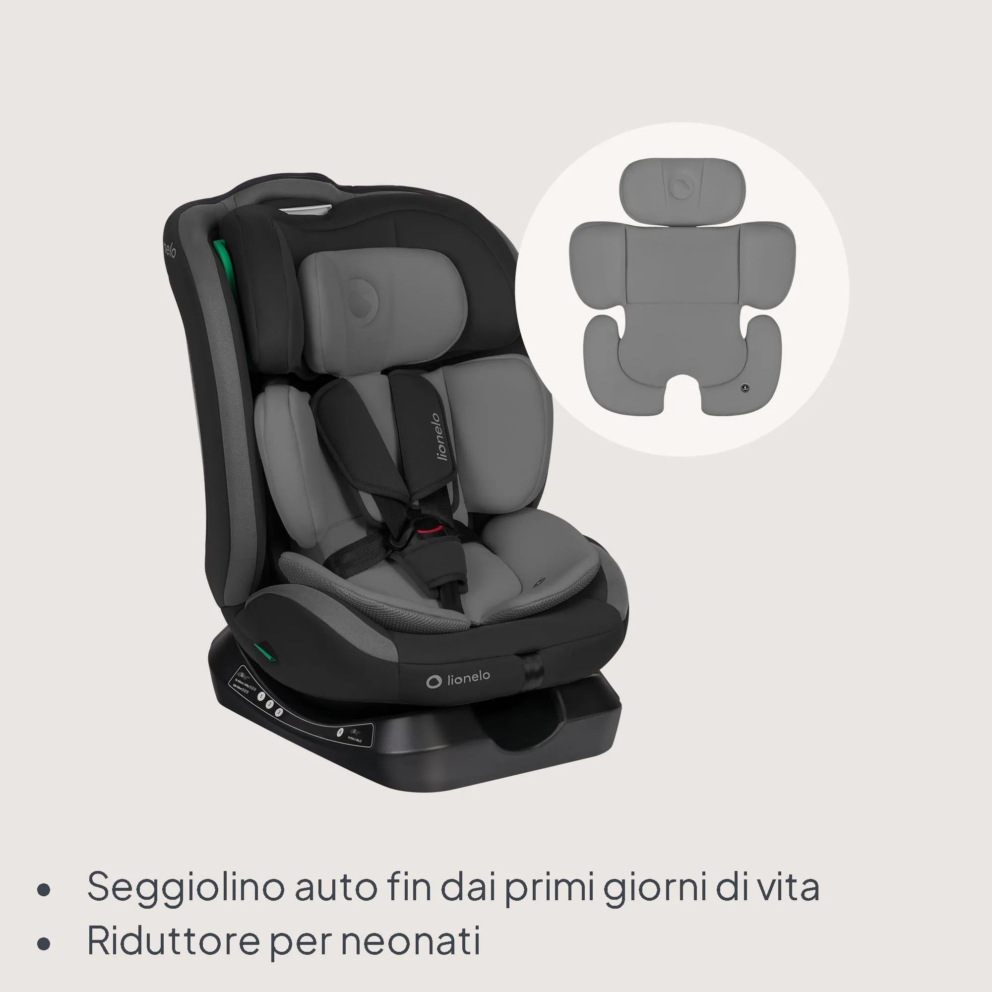 Lionelo Aart i-Size Seggiolino Auto Bambini 0-12 anni, Norma R129 - immagine 9