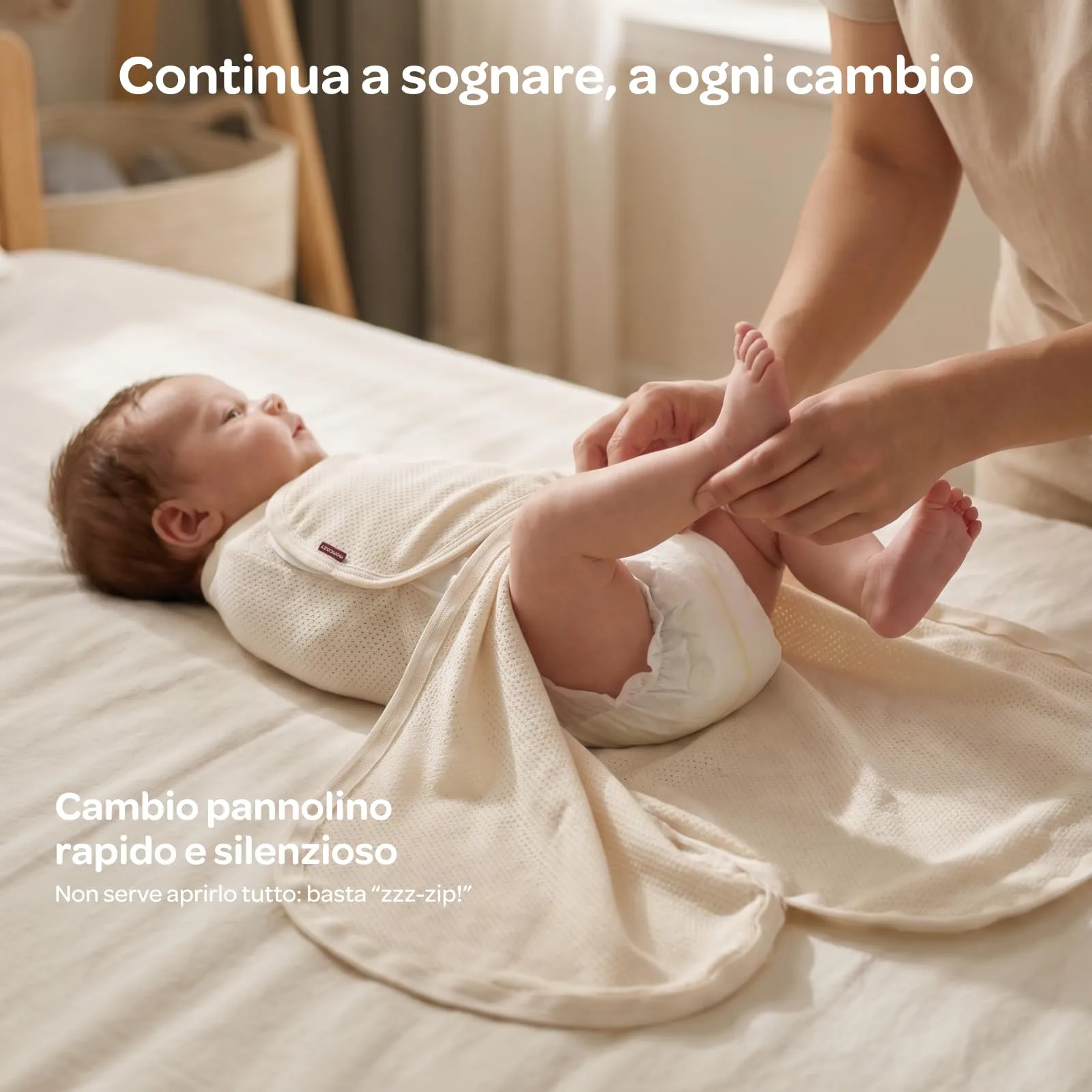 momcozy Swaddle Neonato AirFlow Sacco Nanna in Cotone, 2 Pezzi, Rosa, 0-3 M - immagine 7