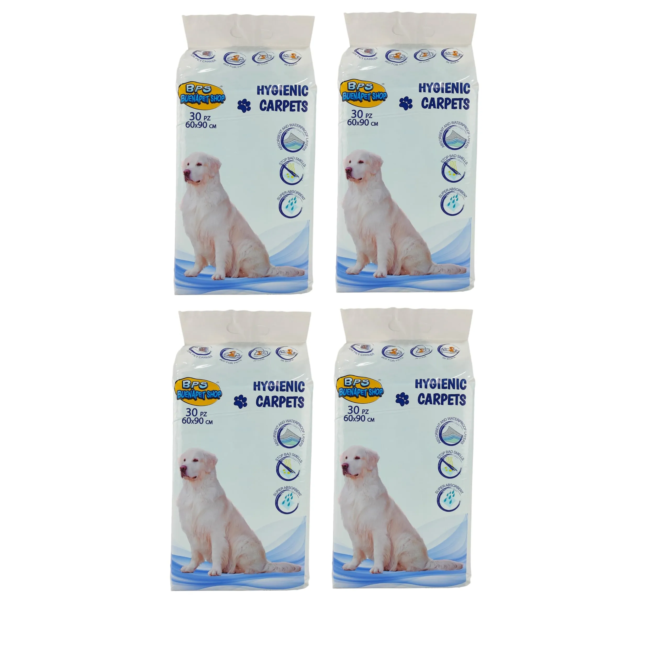 BPS Buena Pet Shop Tappetini Igienici per Cani, 200 pezzi 60x60cm - immagine 3