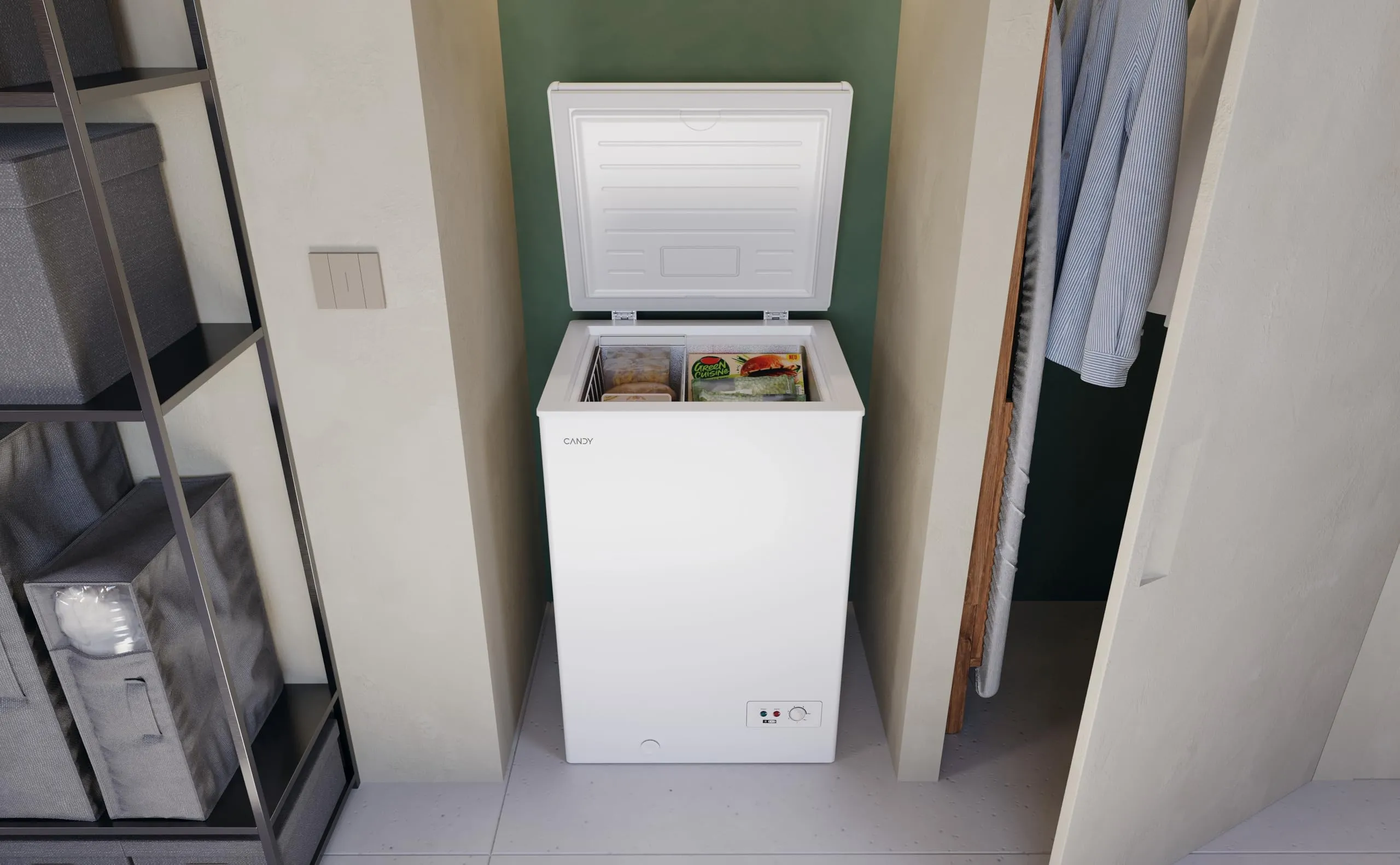 Candy Artico CCHH 100E Congelatore a pozzetto, 97 Litri, Bianco, 84,5x54,5x49 cm, Classe E - immagine 7