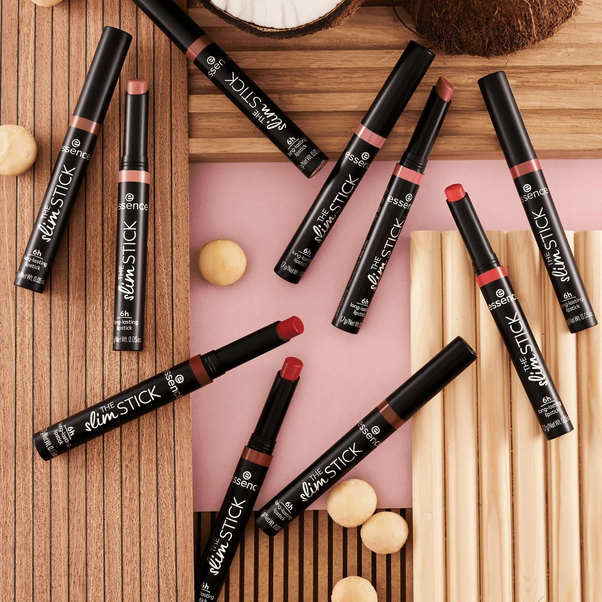 Essence Cosmetics The Slim Stick Lipstick 101 Choc-o-holic (1.7g) - immagine 8