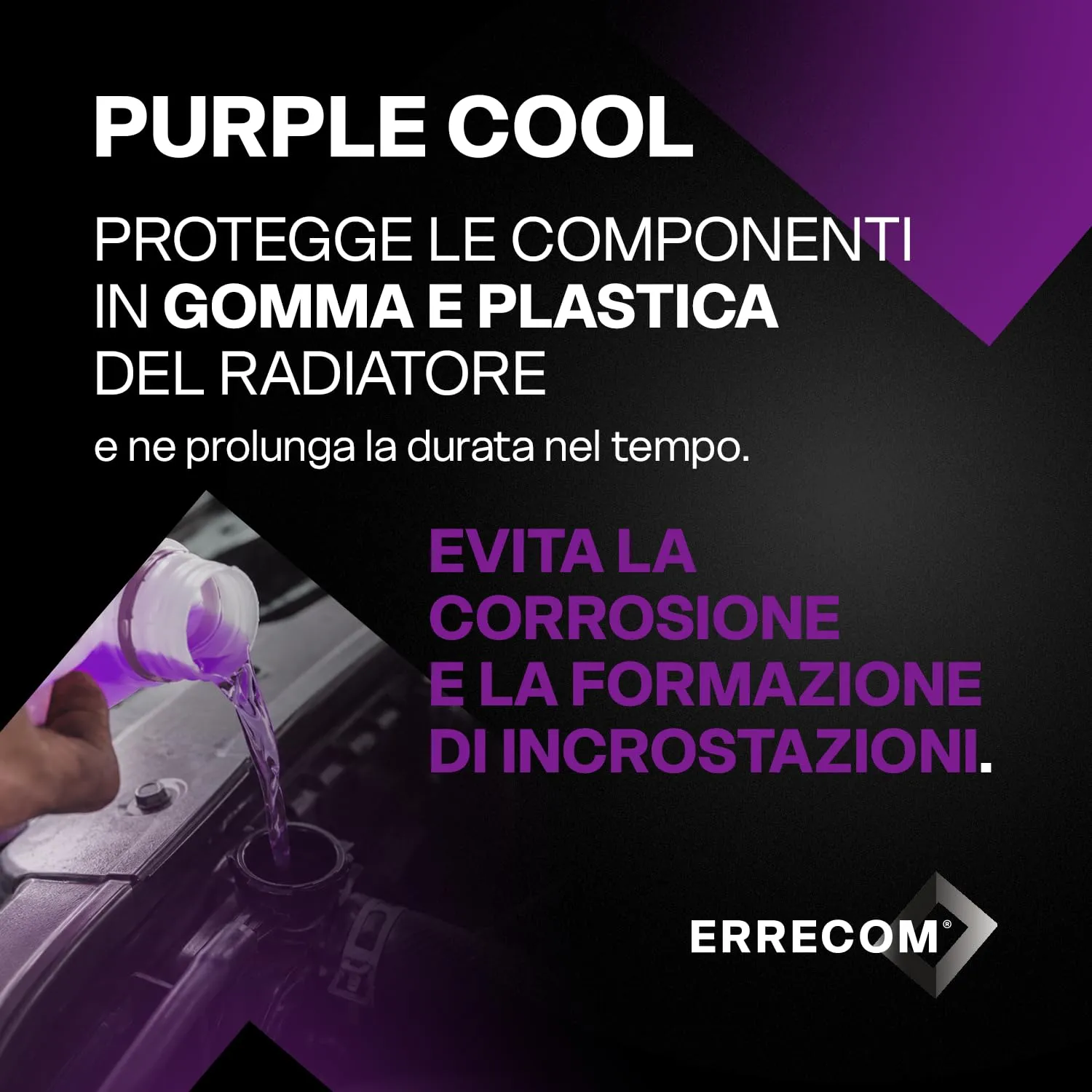 ERRECOM Purple Cool Liquido Radiatore Viola Concentrato Antigelo G13, 1 Litro - immagine 5
