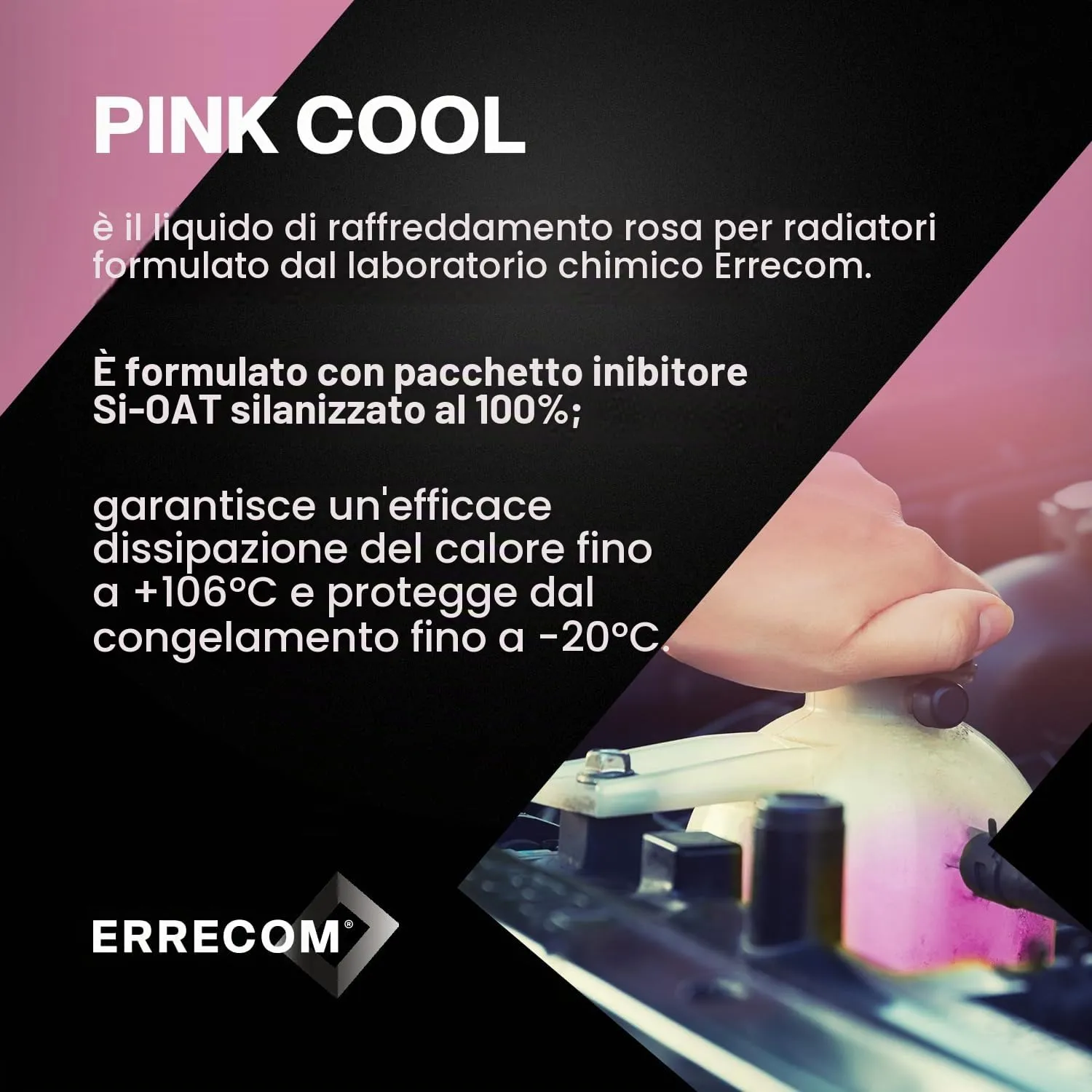 ERRECOM Pink Cool Liquido Radiatore Rosa G12+, G12++, Si-OAT, Pronto all’Uso, 5 Litri - immagine 4