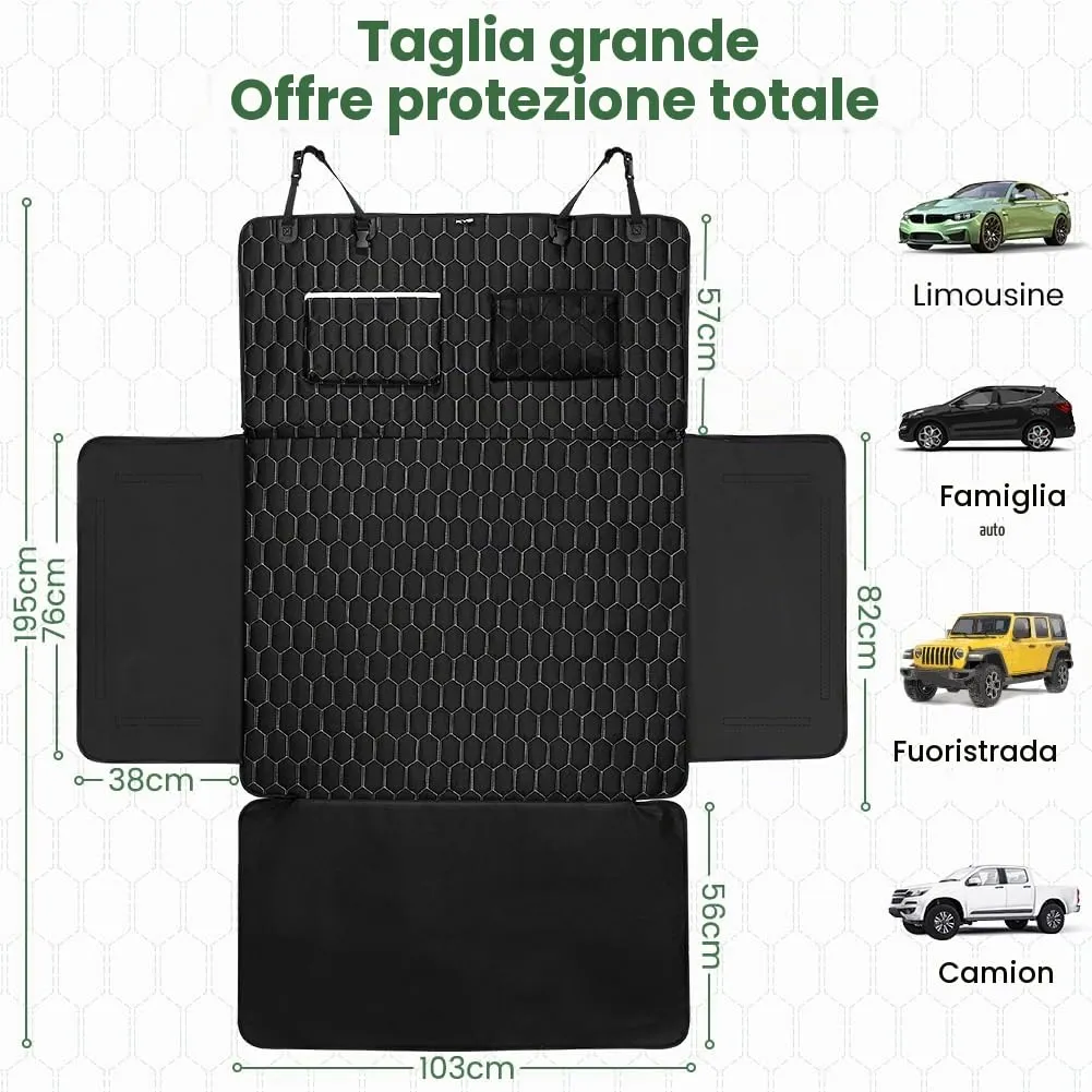 KYG Protezione Bagagliaio Auto per Cani Universale, Impermeabile e Antiscivolo, 195 x 103 cm - immagine 3