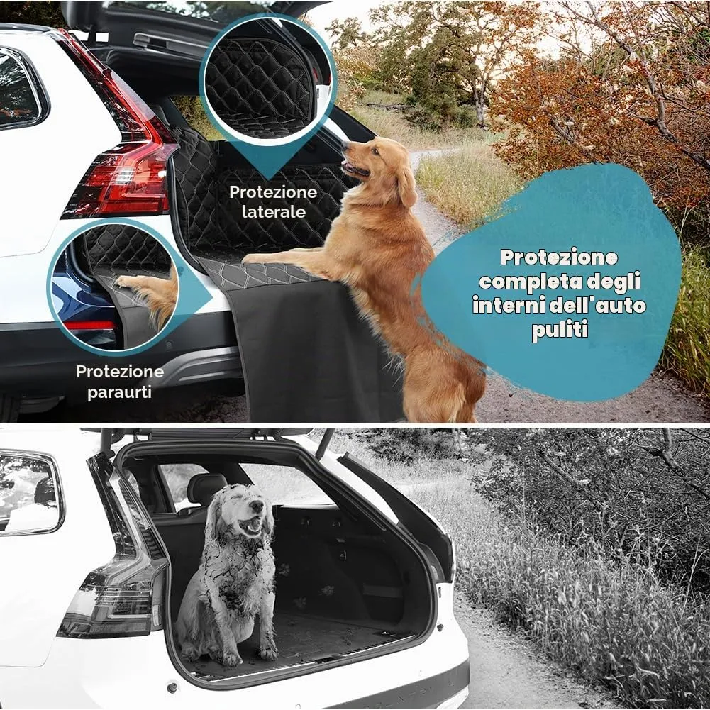 KYG Telo Auto per Cani con Protezione Laterale e Paraurti, 215 x 110cm, Nero - immagine 4