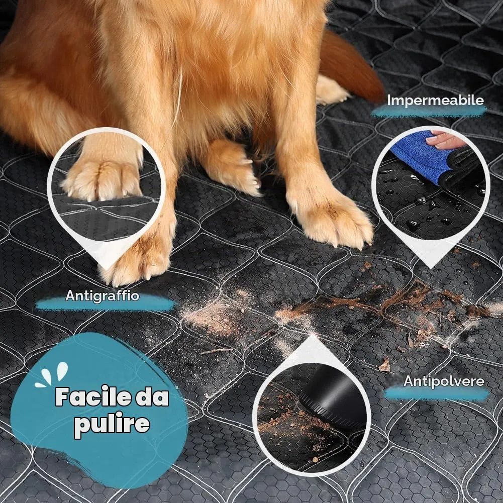 KYG Telo Auto per Cani con Protezione Laterale e Paraurti, 215 x 110cm, Nero - immagine 6