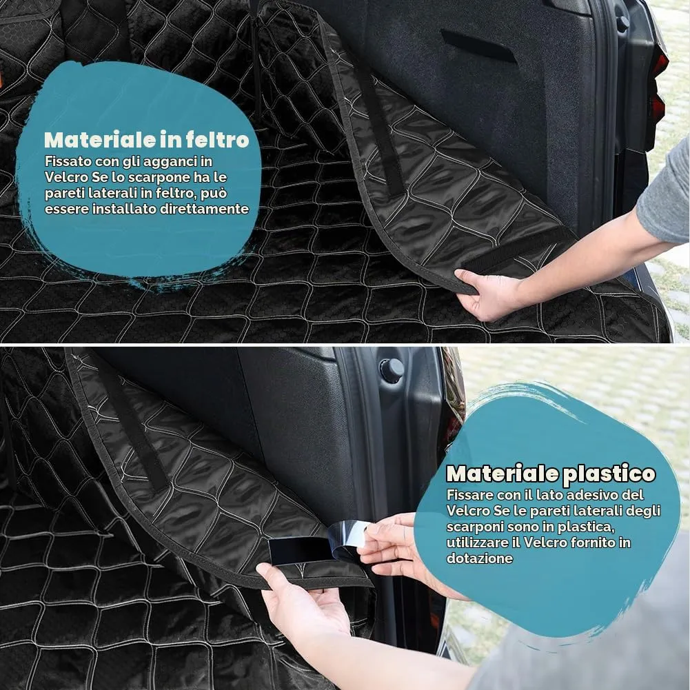 KYG Telo Auto per Cani con Protezione Laterale e Paraurti, 215 x 110cm, Nero - immagine 7