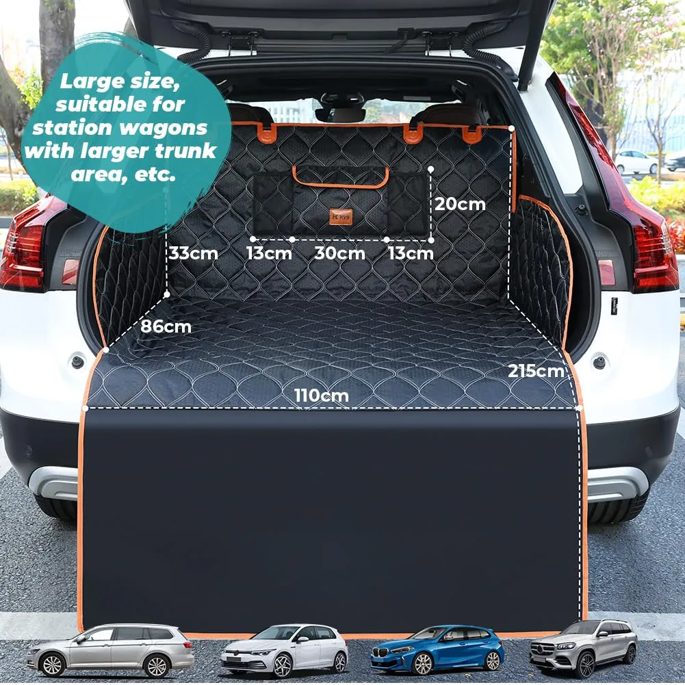 KYG Telo Auto per Cani con Protezione Laterale e Paraurti, Impermeabile e Antiscivolo, 215 x 110cm - immagine 2