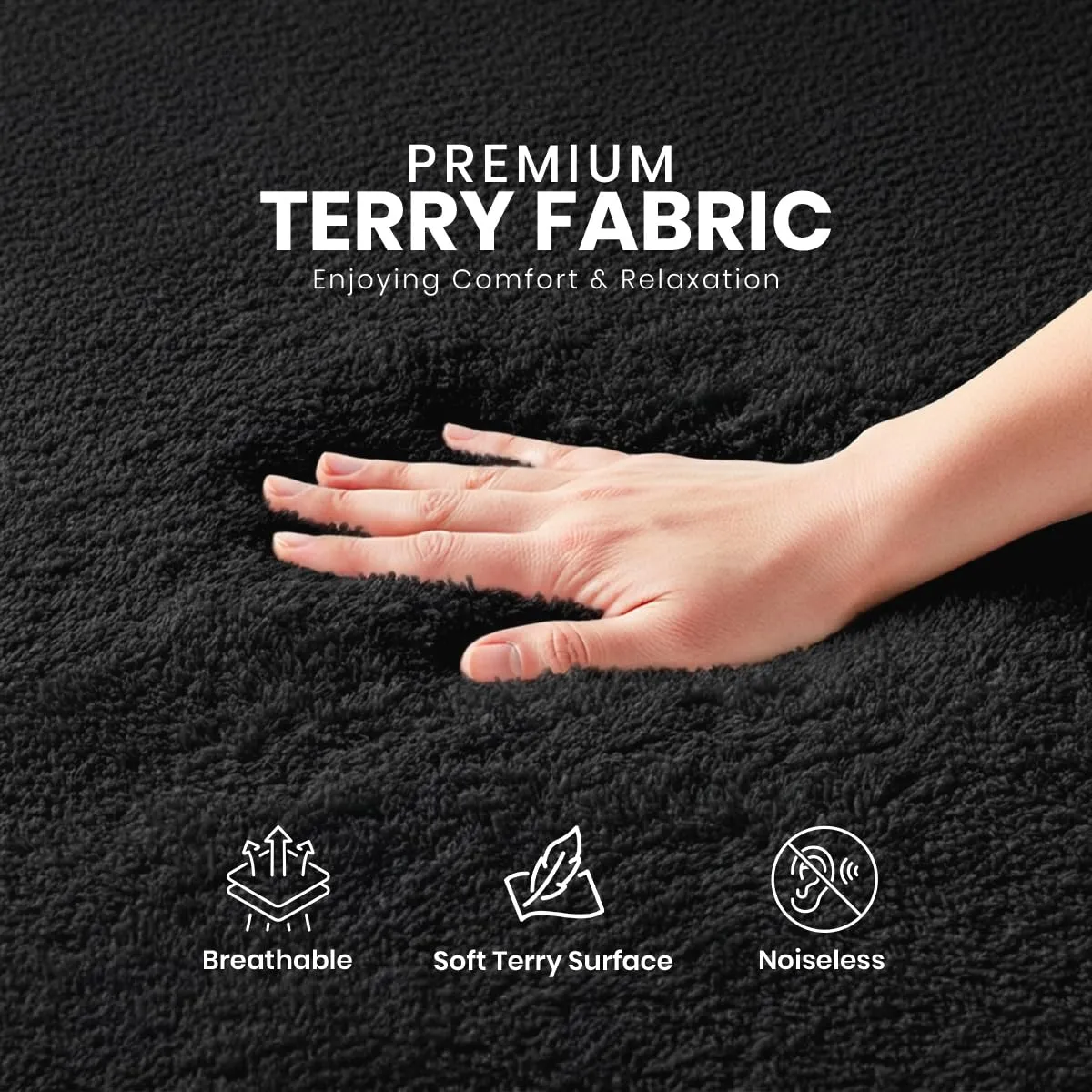Utopia Bedding Coprimaterasso Impermeabile, Twin Size, Nero - immagine 2