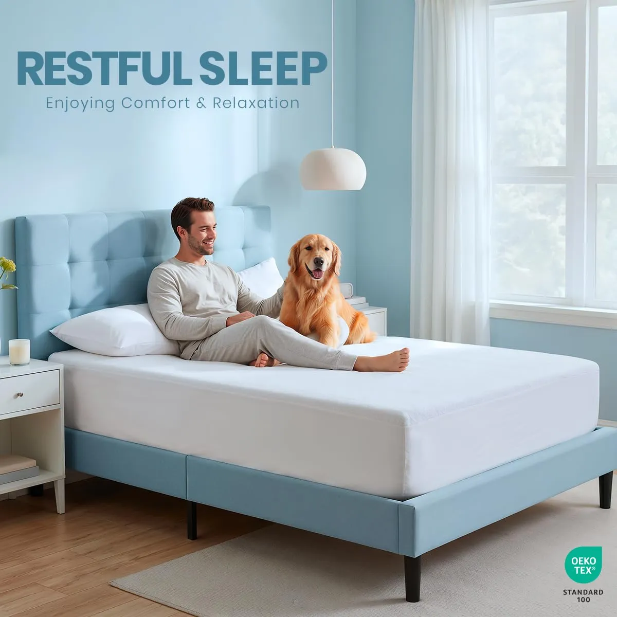 Utopia Bedding Coprimaterasso Impermeabile, Twin Size, Nero - immagine 8