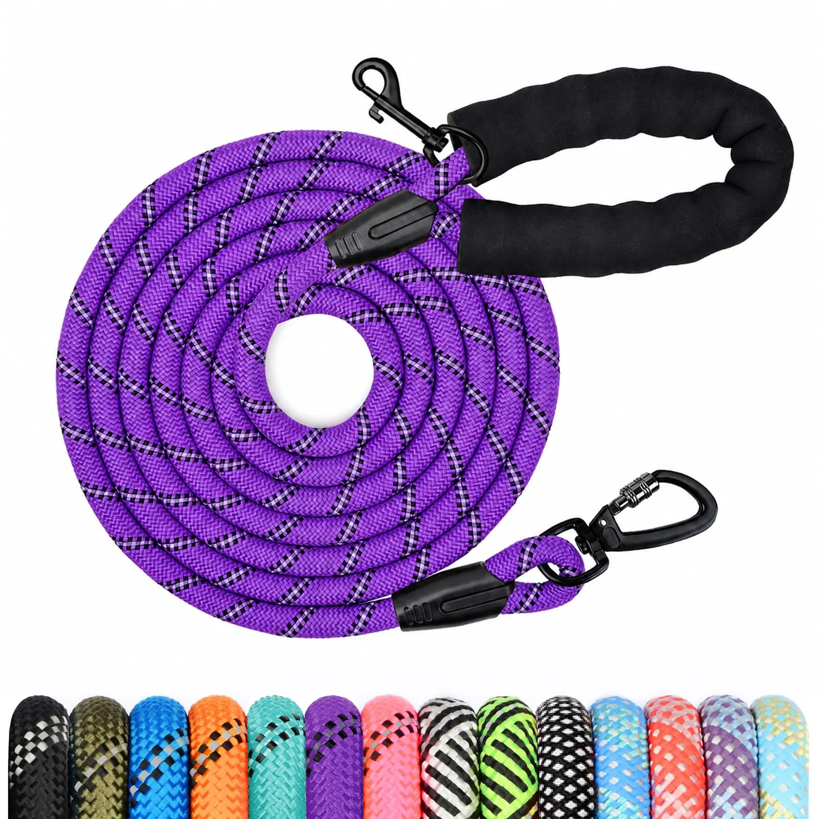 Wodondog Guinzaglio per Cani in Nylon Riflettente, 5M x 0.8cm, Viola - immagine 1
