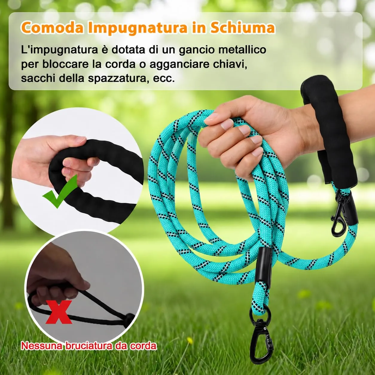Wodondog Guinzaglio per Cani in Nylon Riflettente, 3M x 1.2cm - immagine 4