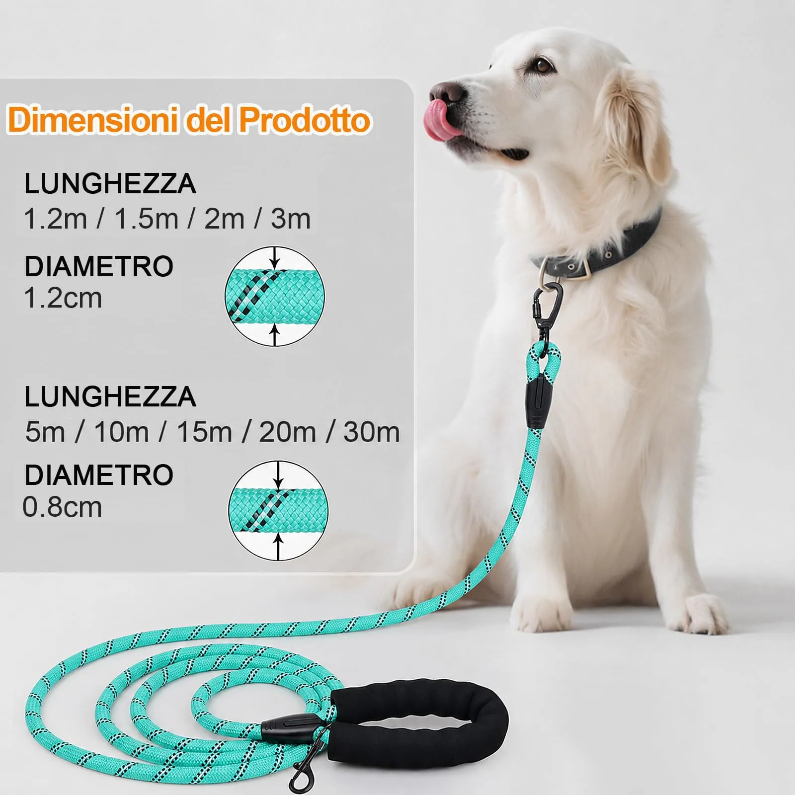 Wodondog Guinzaglio per Cani in Nylon Riflettente, 3M x 1.2cm - immagine 5