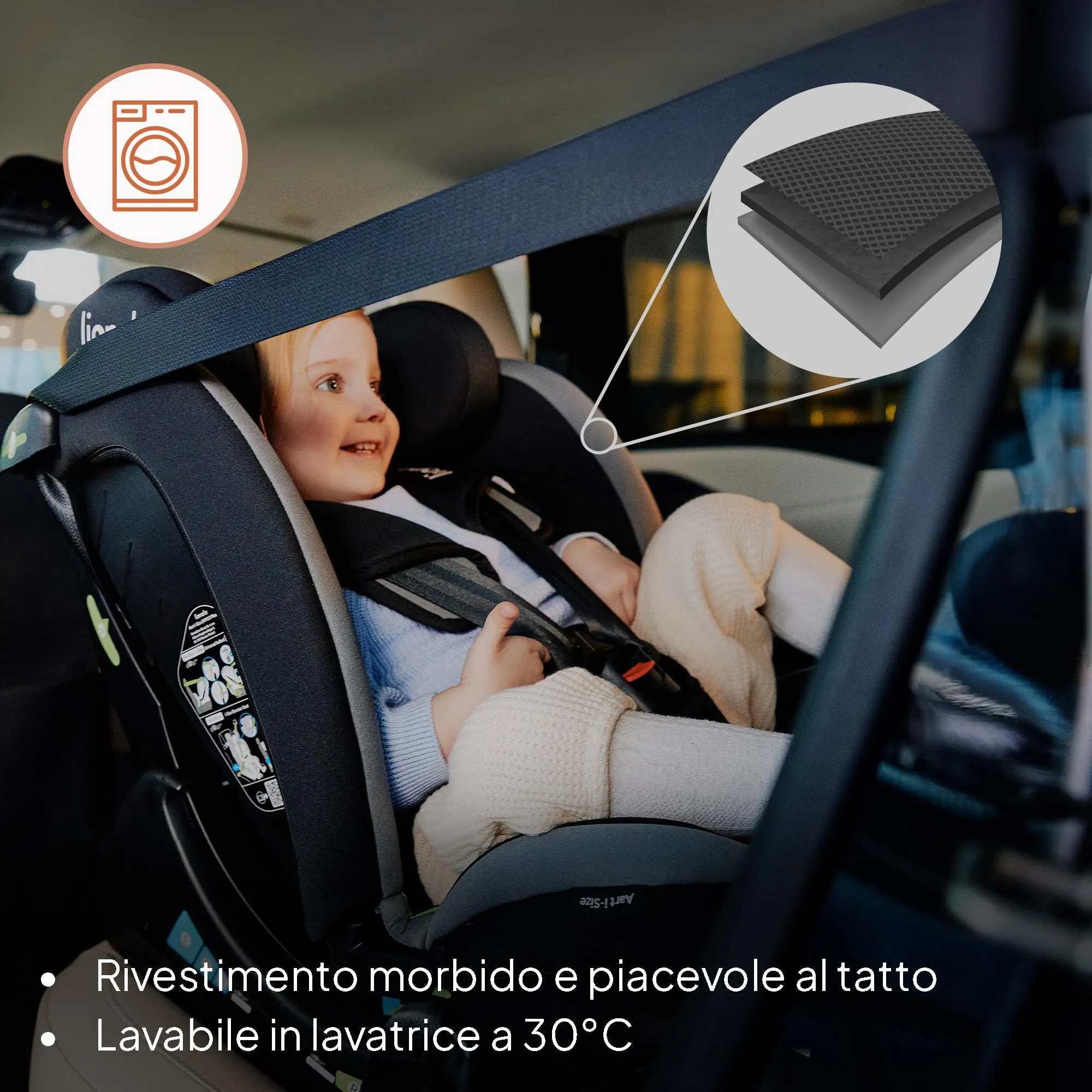 Lionelo Aart i-Size Seggiolino Auto Bambini 0-12 anni R129 - immagine 11