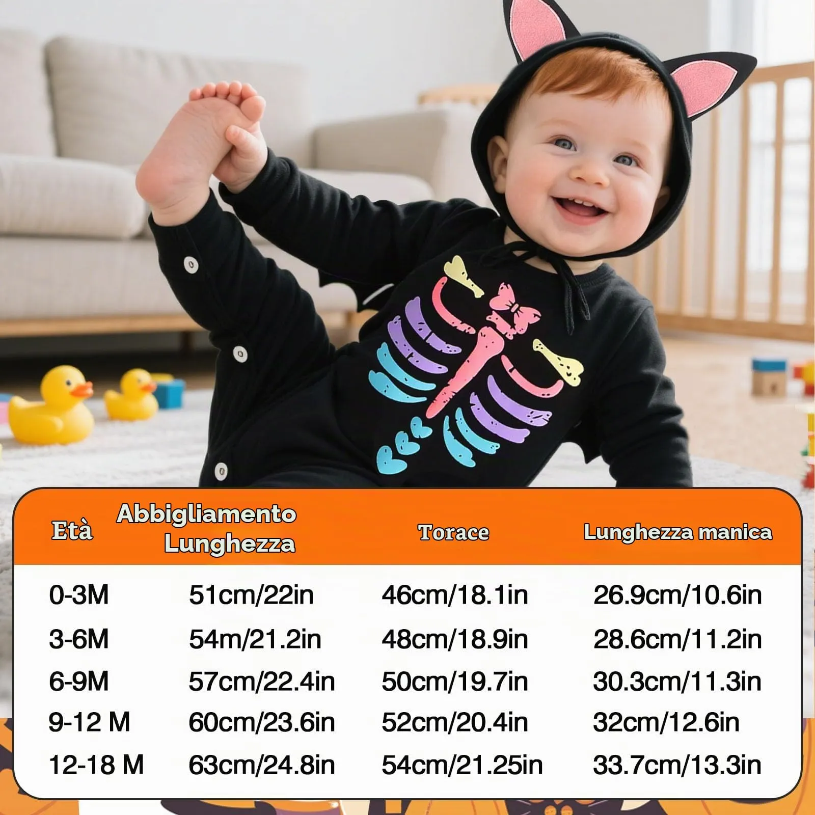 FUTERLY Costume Pipistrello Neonato, 3-6 Mesi - immagine 7