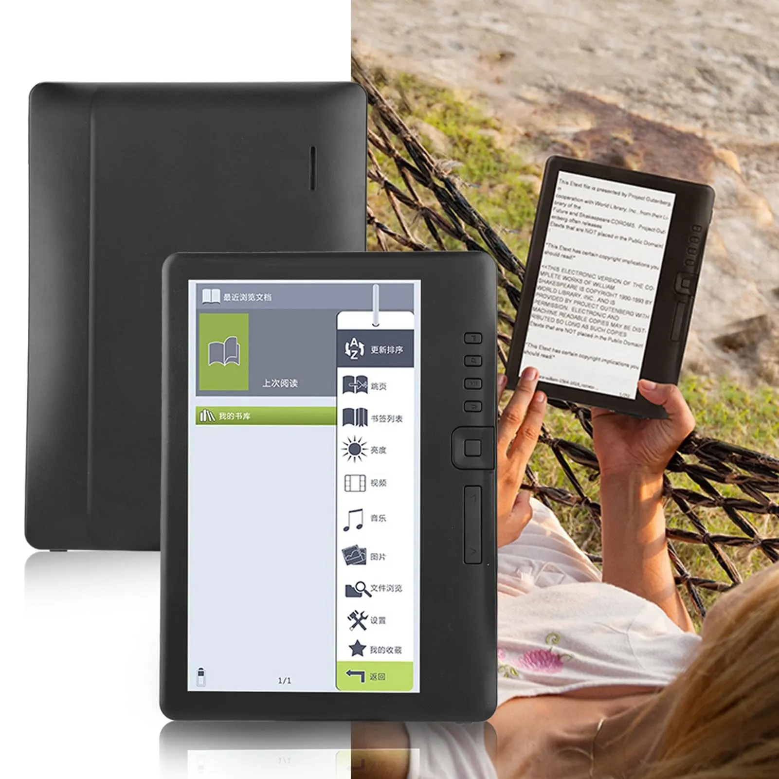 Mimdixy BK7019 Lettore di ebook 7 pollici LCD TFT, ARM9 Core, 512 MB RAM, 4G Memoria - immagine 9
