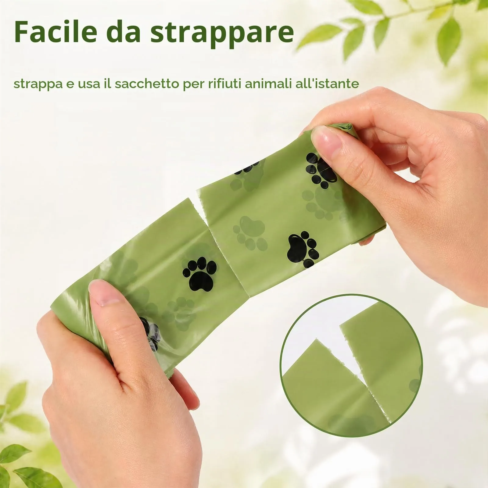 Diboniur Borsa per Crotte Cane, Verde, 600 Pezzi (40 rotoli da 15) - immagine 4