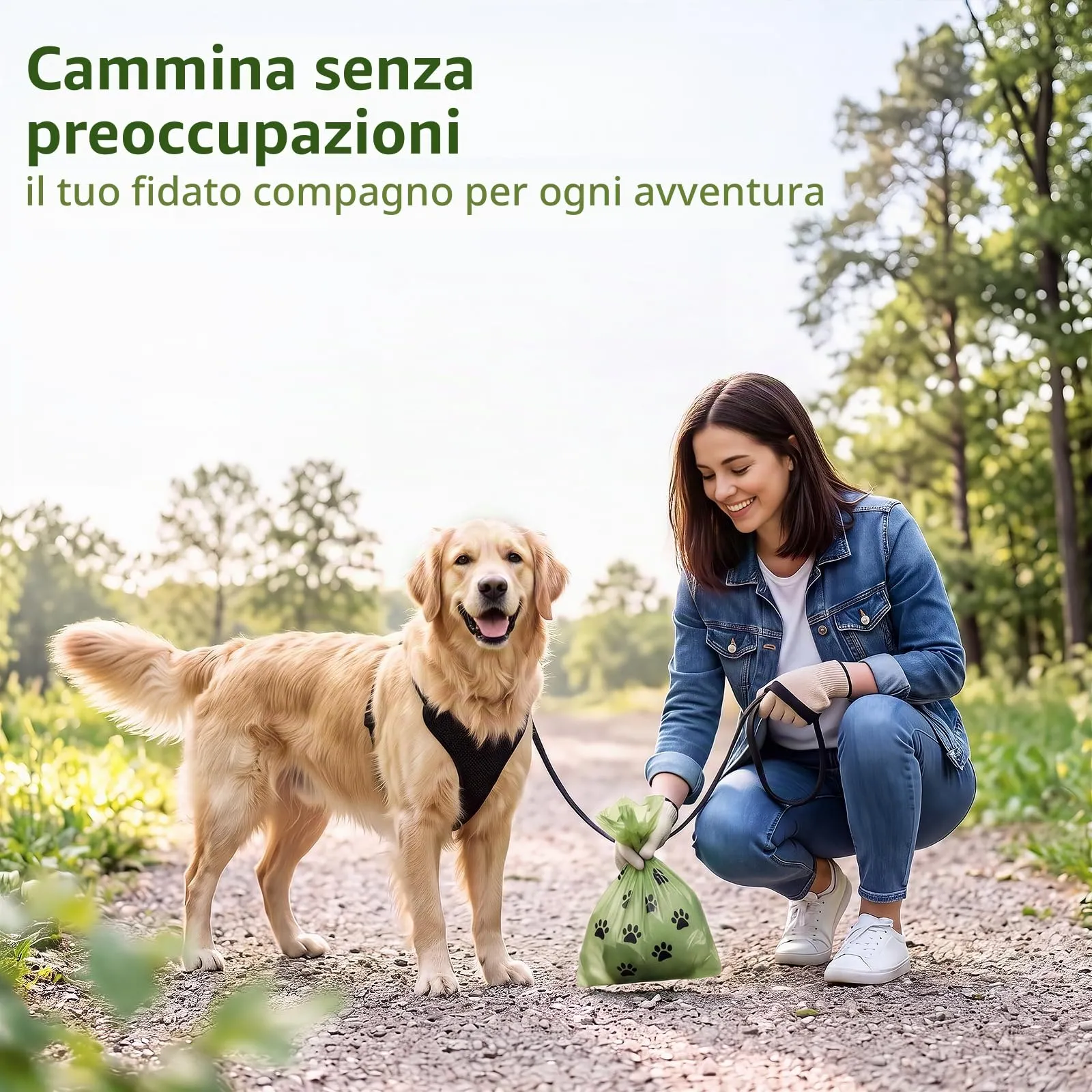 Diboniur Borsa per Crotte Cane, Verde, 600 Pezzi (40 rotoli da 15) - immagine 6