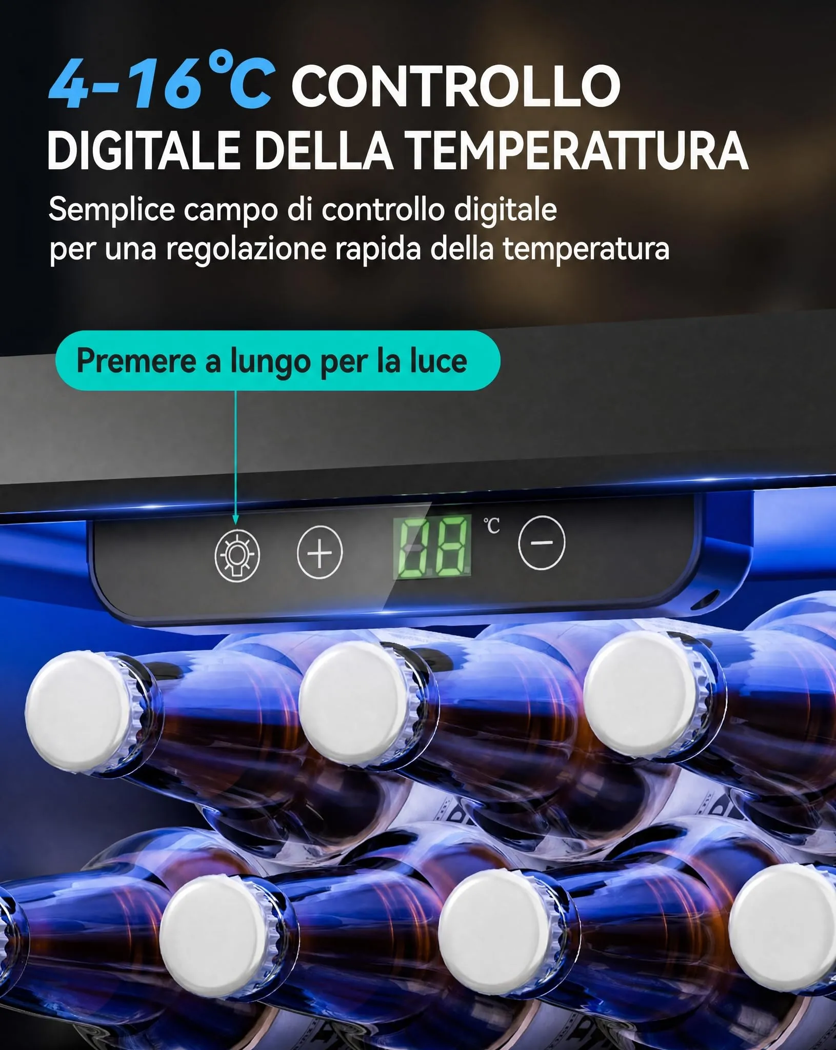 Triumphkey Frigo 36L Nero Vetro Digitale JC-36UEL-F - immagine 2