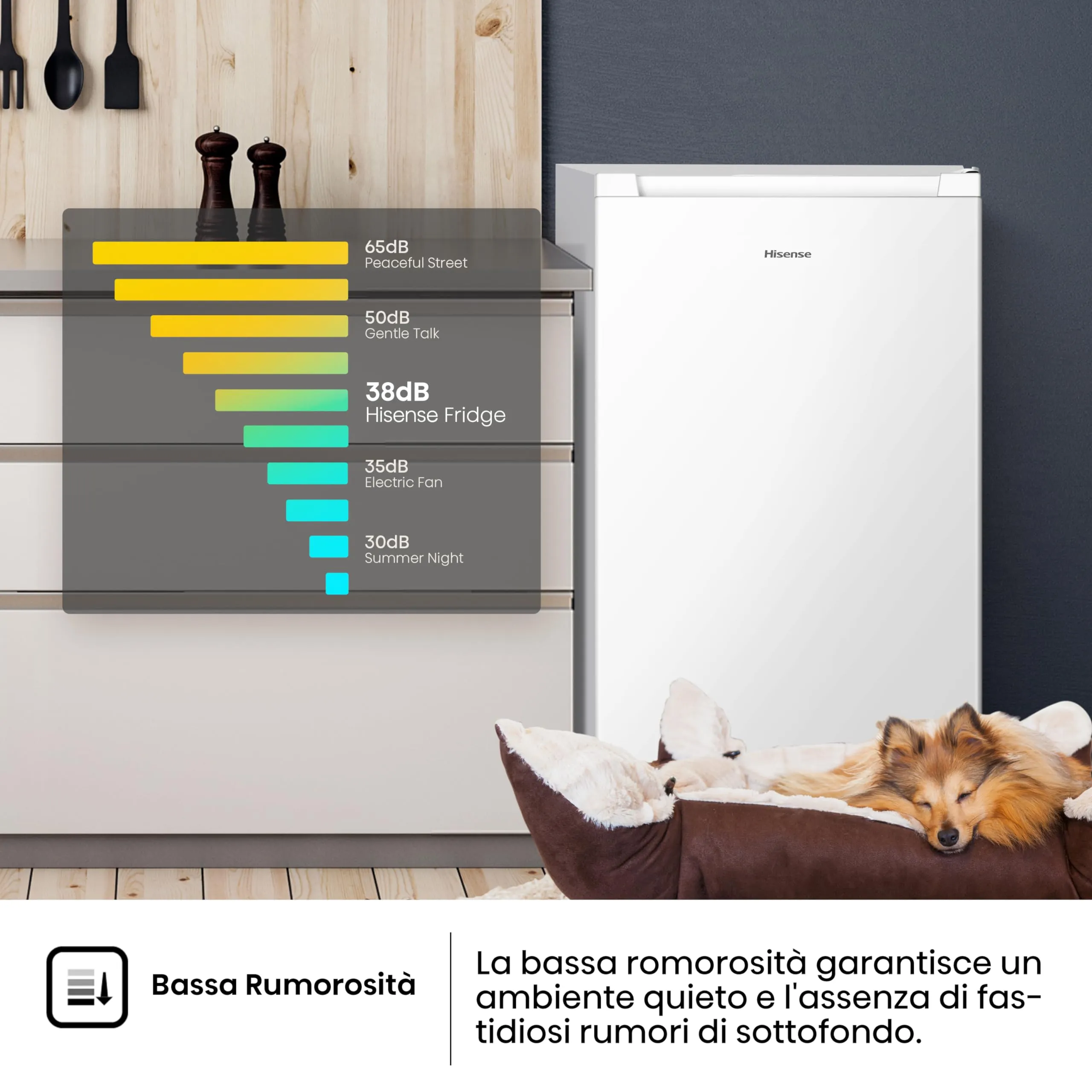 Hisense FV78D4AWE Congelatore Monoporta Verticale, 3 Cassetti, 61 Litri, Classe E, Bianco - immagine 9