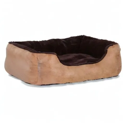 lionto Cuccia per Cani con Cuscino Reversibile, 60 x 48 cm, Beige/Marrone - immagine 8