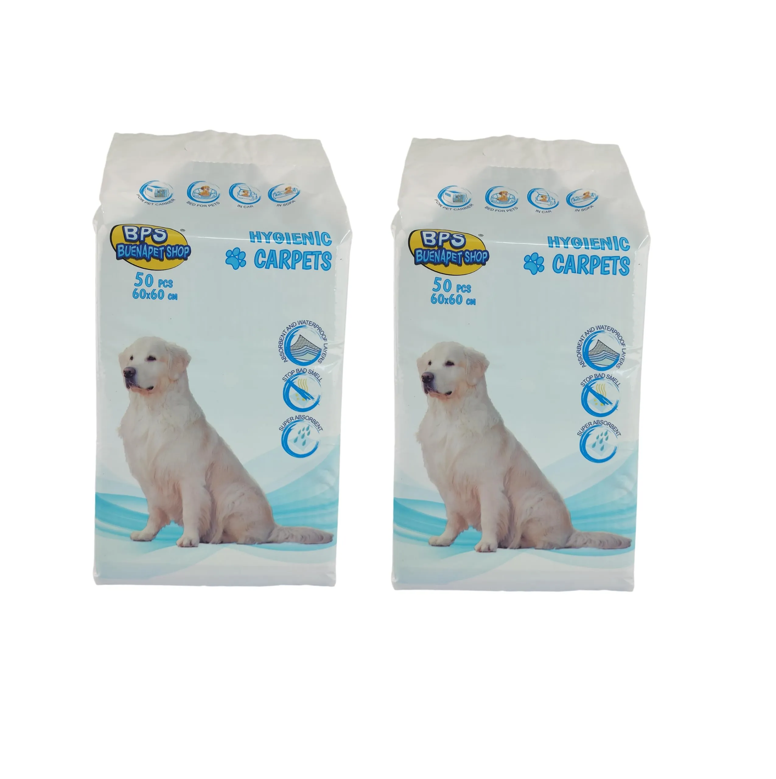 BPS Buena Pet Shop Tappetini Igienici per Cani 60x60cm 100 Pezzi Assorbenti con Antiodore - immagine 6