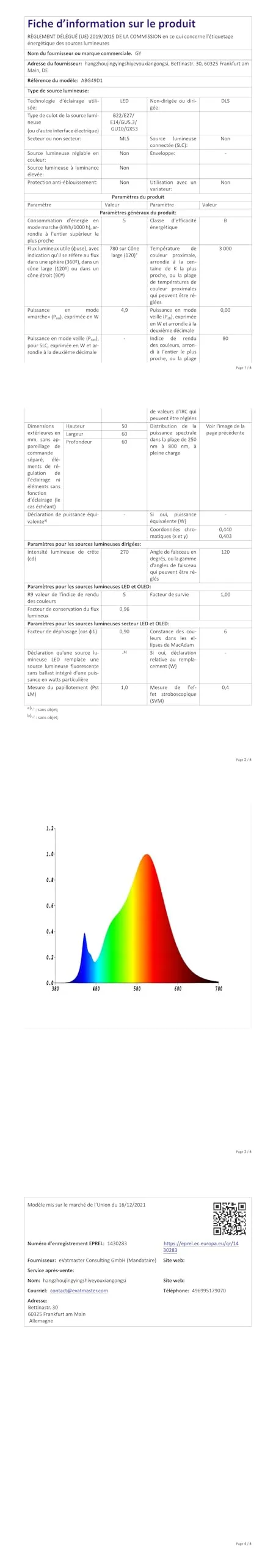 GY Lampadine LED GU10 Dimmerabili, 4.9W, 780LM, 3000K Luce Calda, 10 pezzi - immagine 11