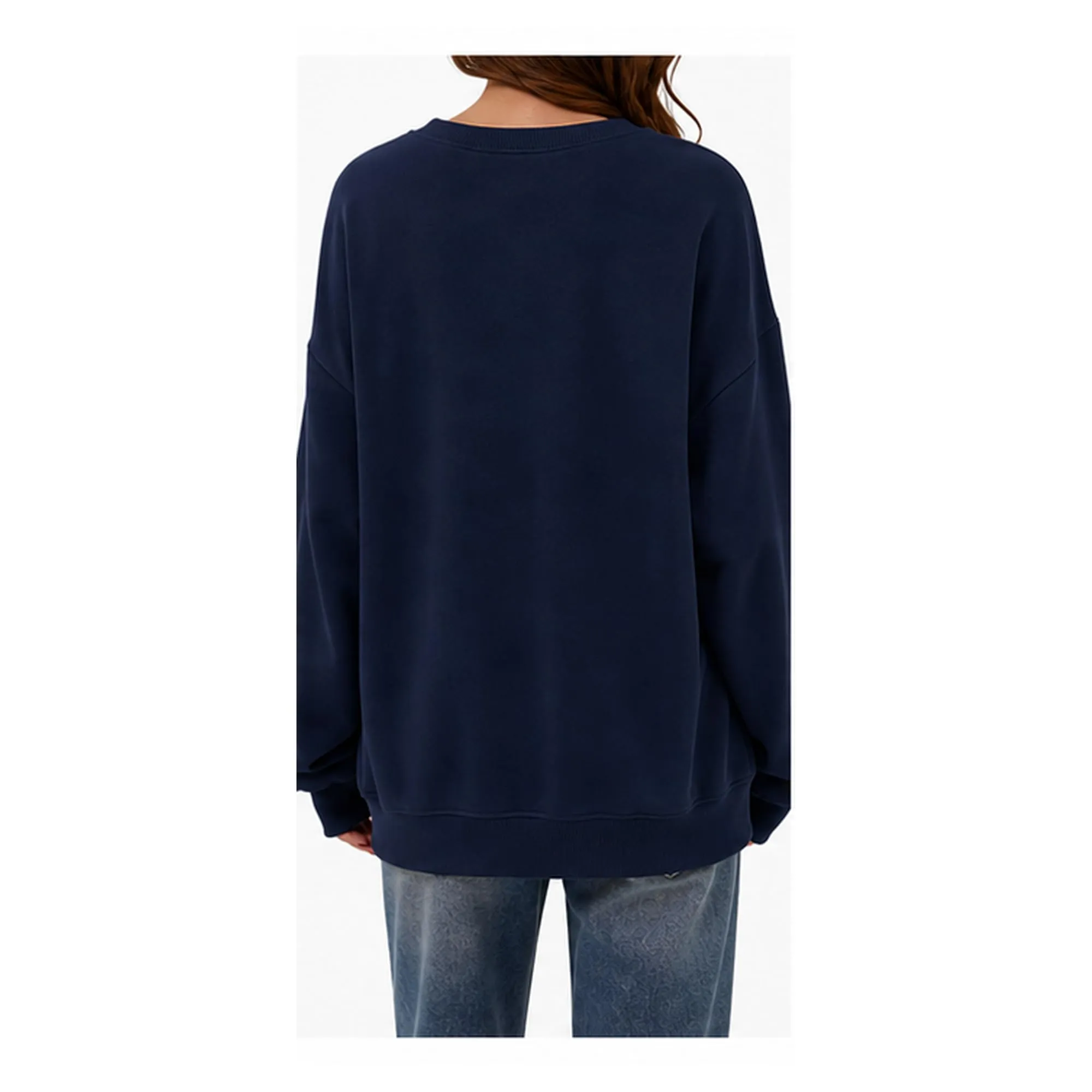 DUOEASE Felpa Donna Oversize a Righe Manica Lunga - immagine 3