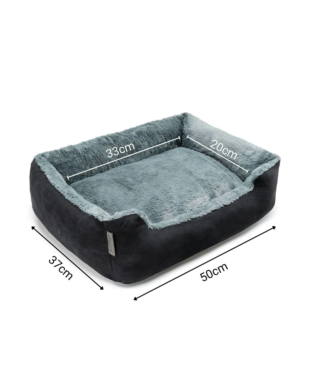 lionto Cuccia Cane con Cuscino Reversibile, 50 x 37 cm, Nero - immagine 4