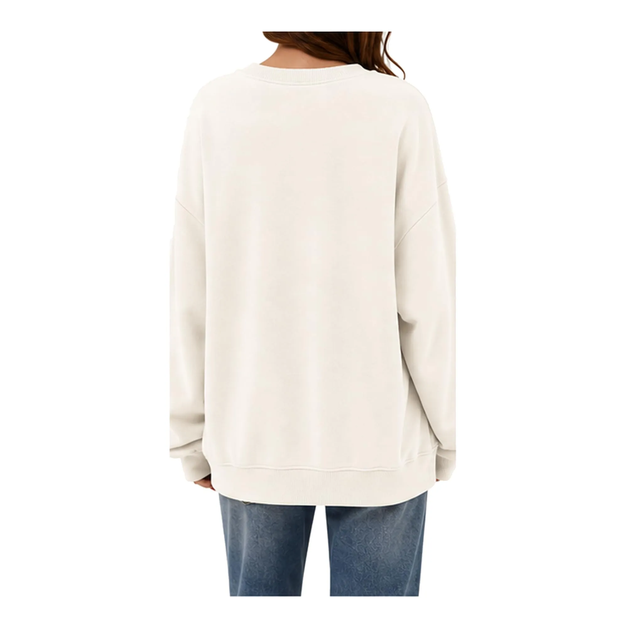 DUOEASE Felpa Donna Oversize a Righe Manica Lunga - immagine 3