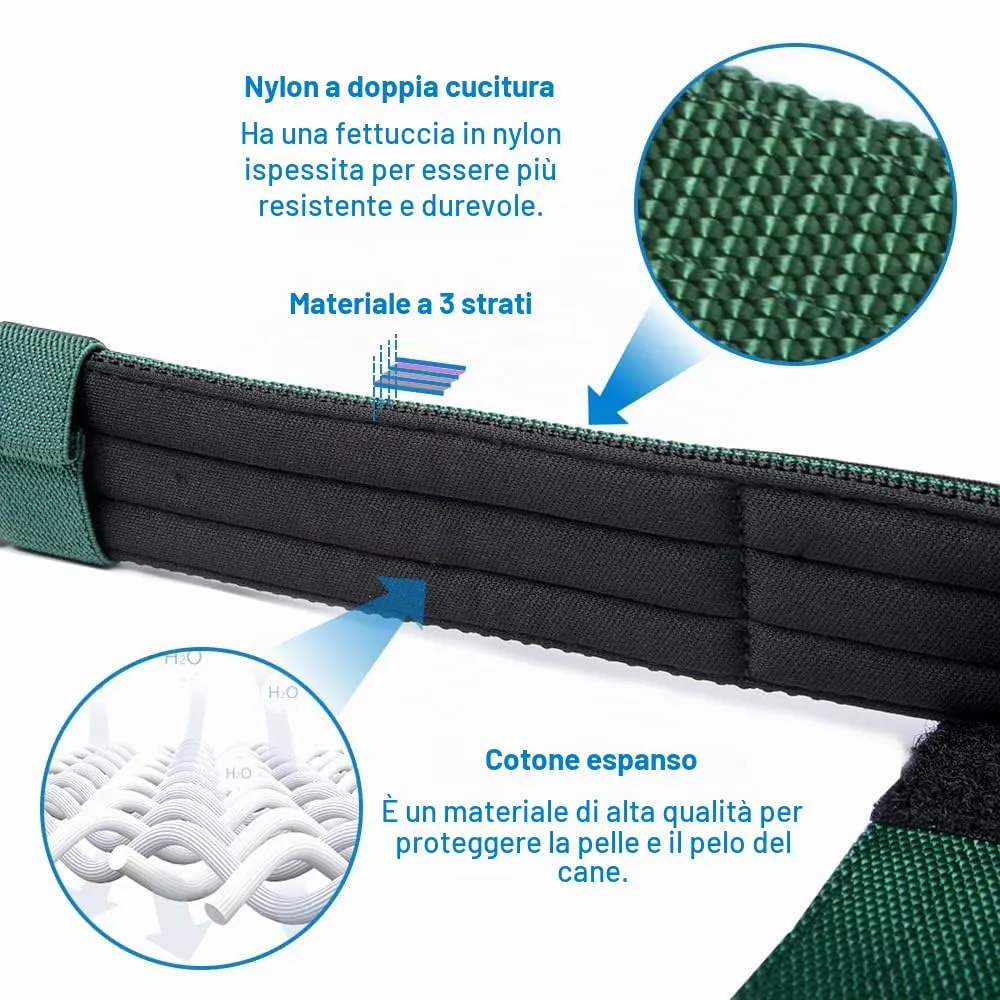 TSPRO Collare Tattico per Cani Grandi e Molto Grandi con Toppe Rimovibili, Taglia L-XL, Verde - immagine 5