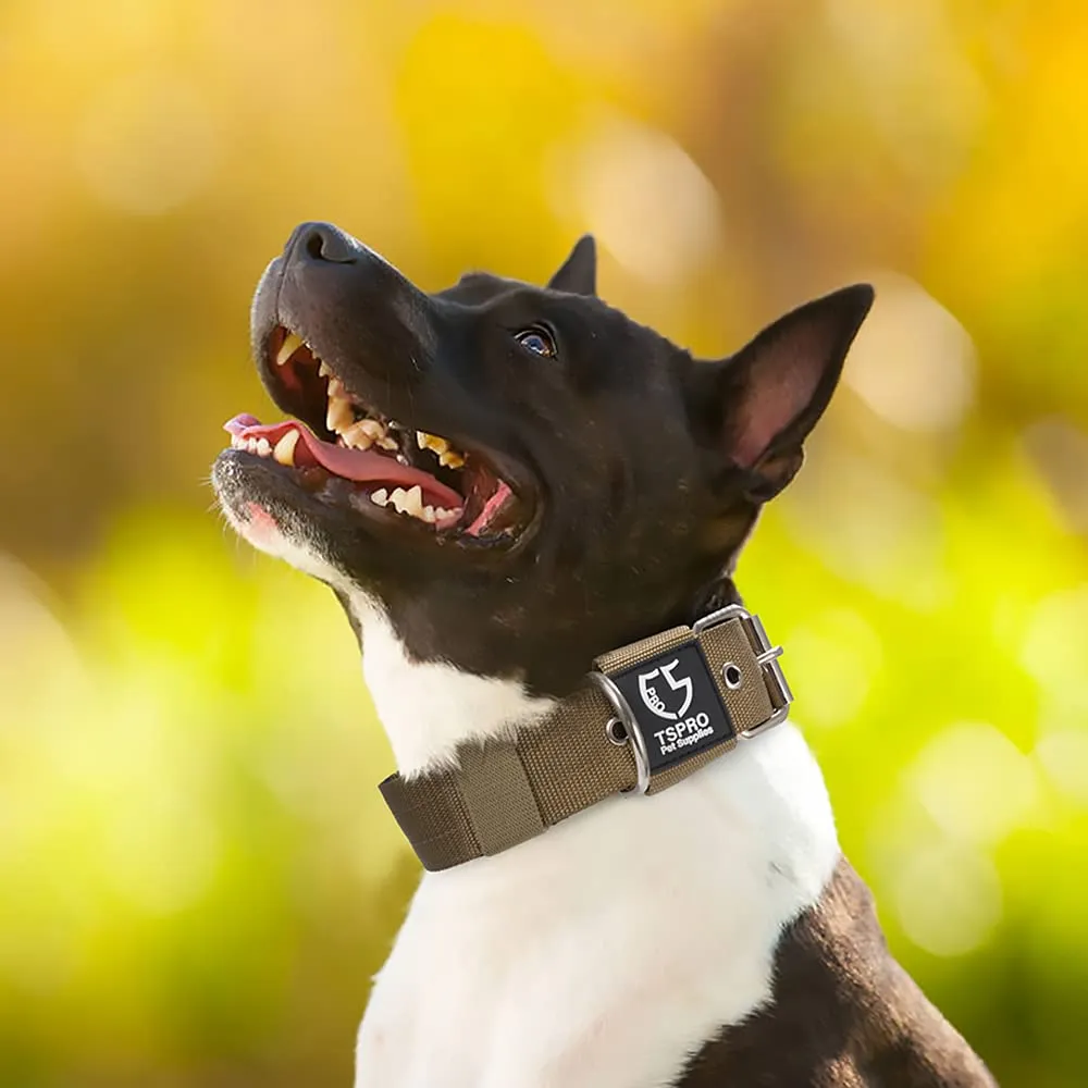 TSPRO Collare Tattico per Cane con Fodera Morbida, Taglia S (32–40 cm), Khaki - immagine 6