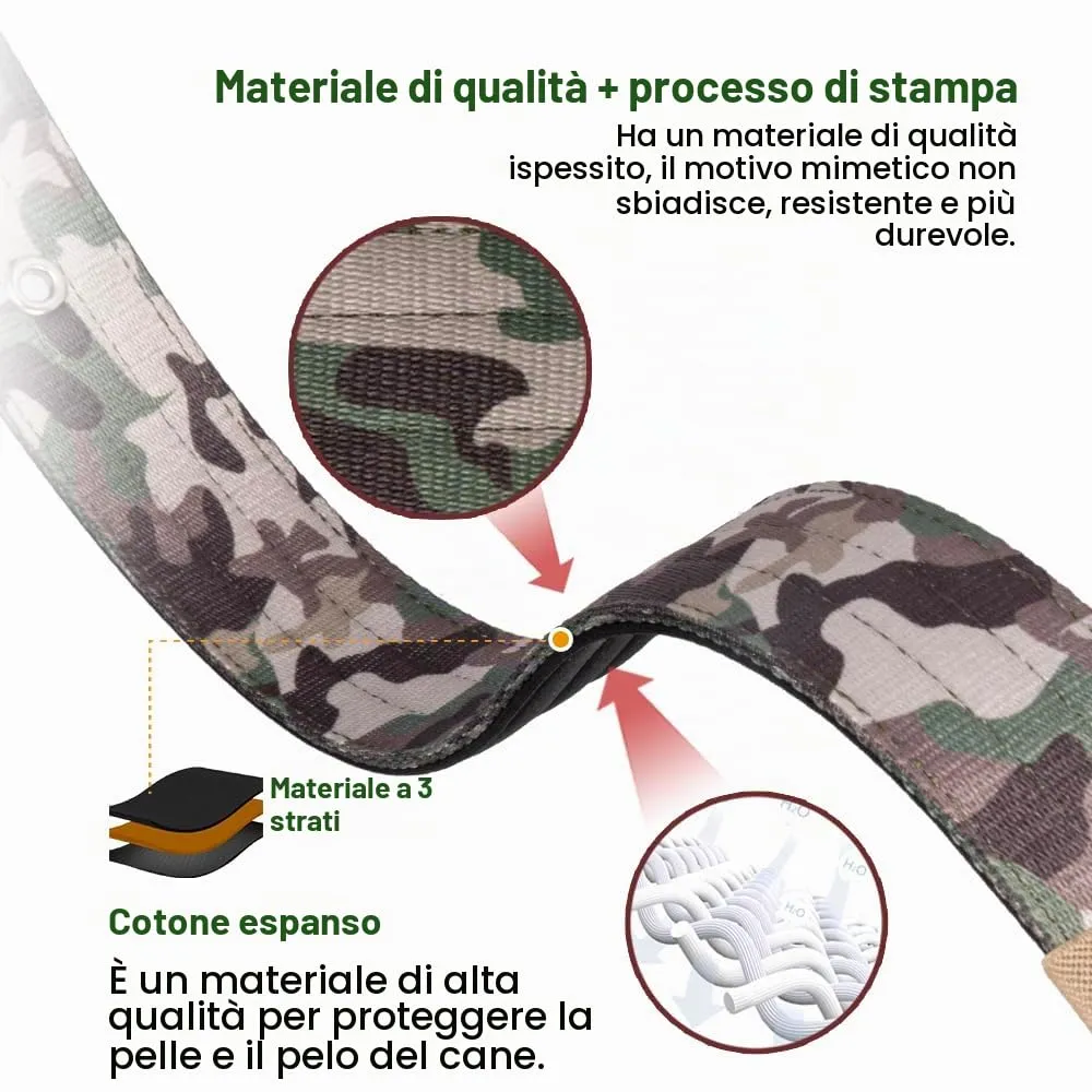 TSPRO Collare Tattico per Cane con Fodera Morbida, Taglia M, Verde Militare - immagine 5
