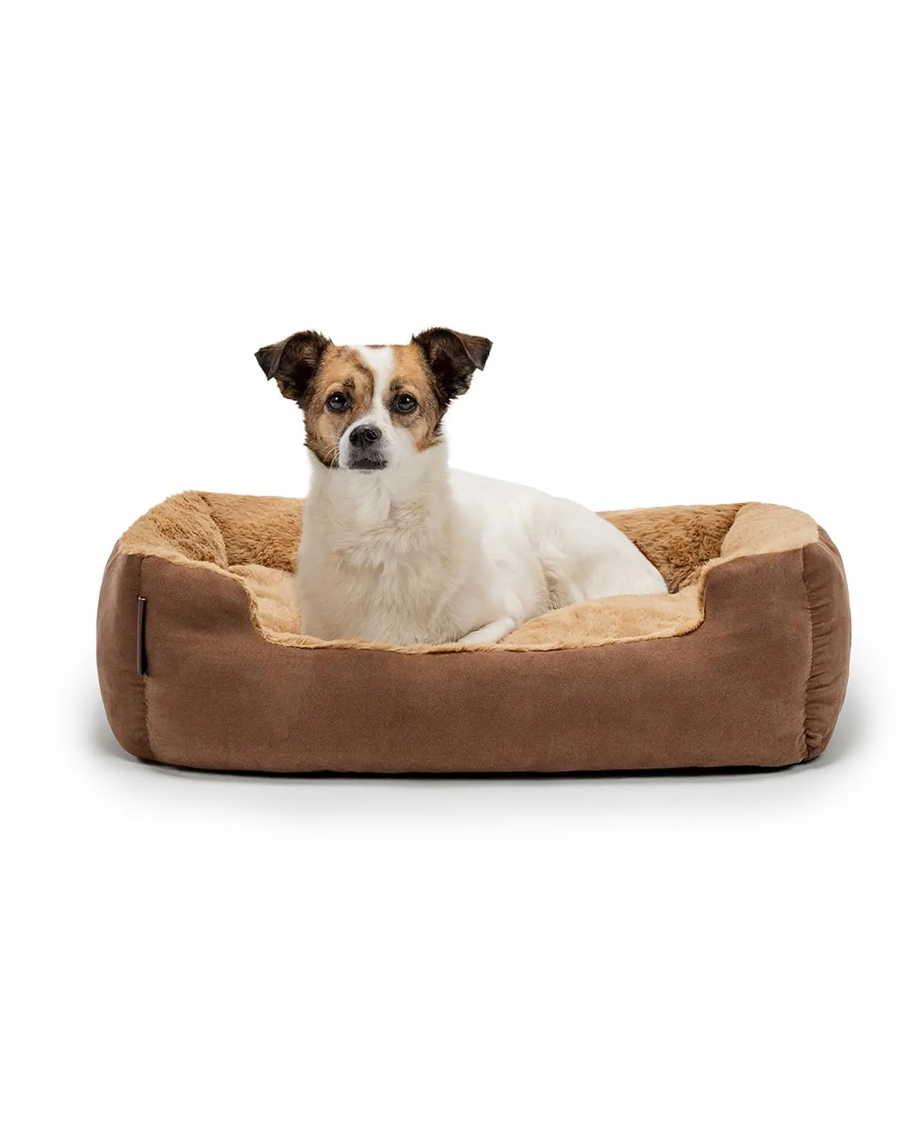 lionto Cuccia per Cani con Cuscino Reversibile, 60 x 48 cm, Marrone/Beige - immagine 1